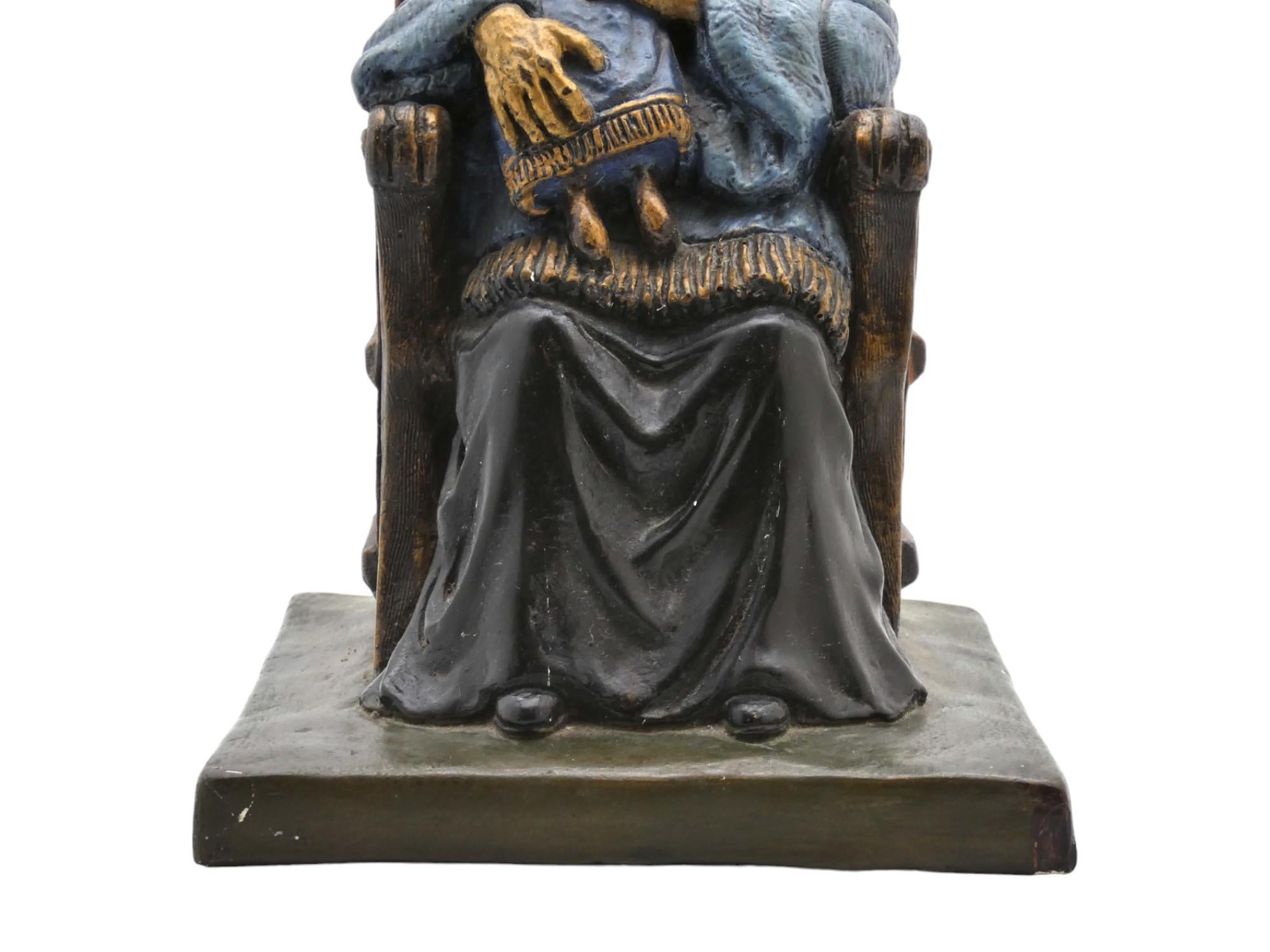 A Rabbi With Torah Sculpture, Mid 20th Century In Good Condition In New York, NY