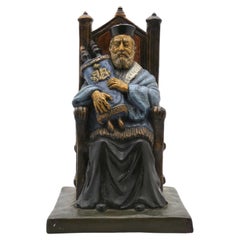 Vintage A Rabbi With Torah Sculpture, Mid 20th Century