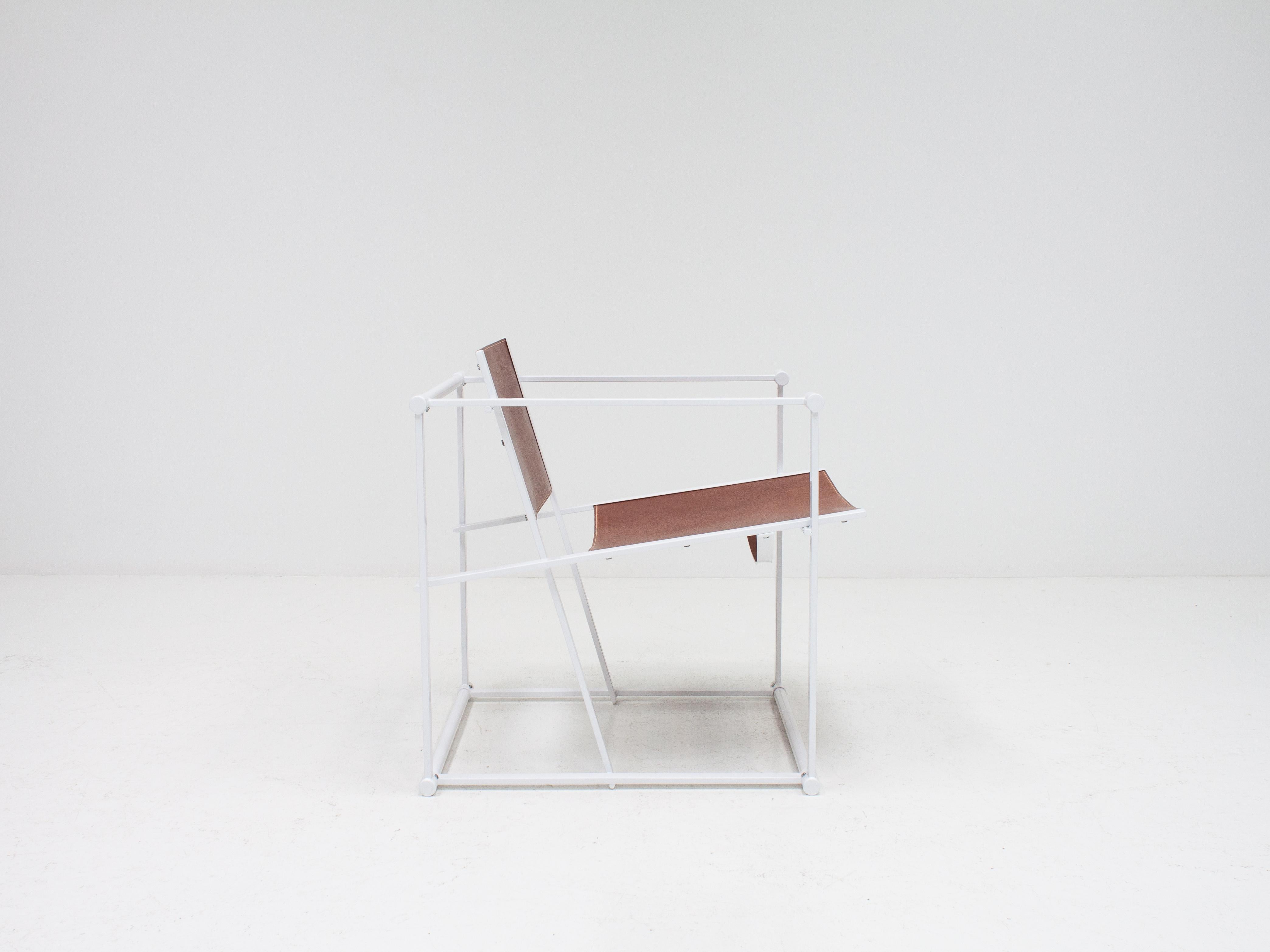 Post-Modern Radboud Van Beekum FM62 Steel & Leather Chair for Pastoe, 1980s