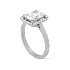 GIA Certified 1.91 carat Radiant-Cut Diamond Cluster Ring