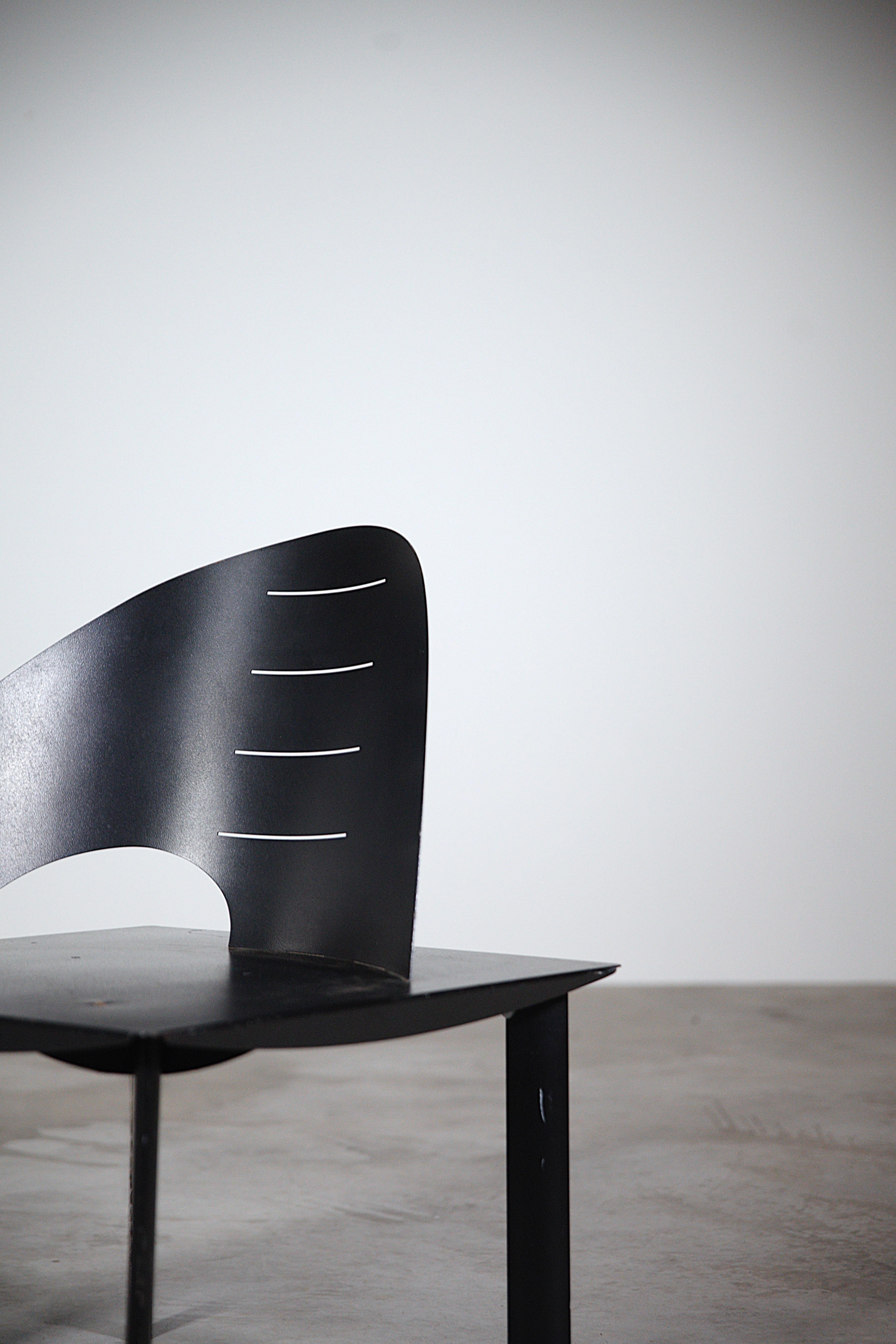 Silla de salón radical de Patrice Bonneau Francia Años 80 en Bueno estado para la venta en HYÈRES, FR