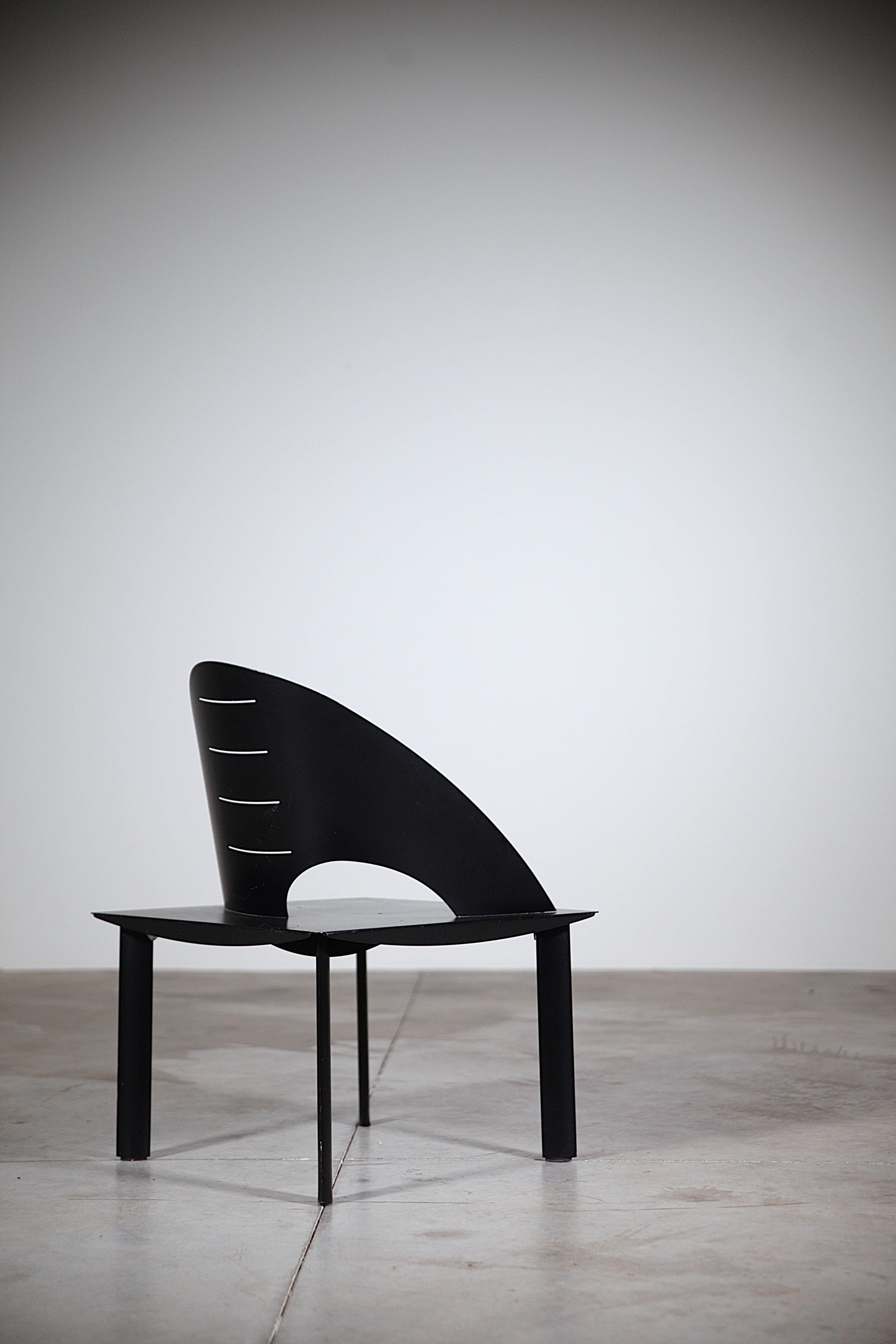 Silla de salón radical de Patrice Bonneau Francia Años 80 en venta 3