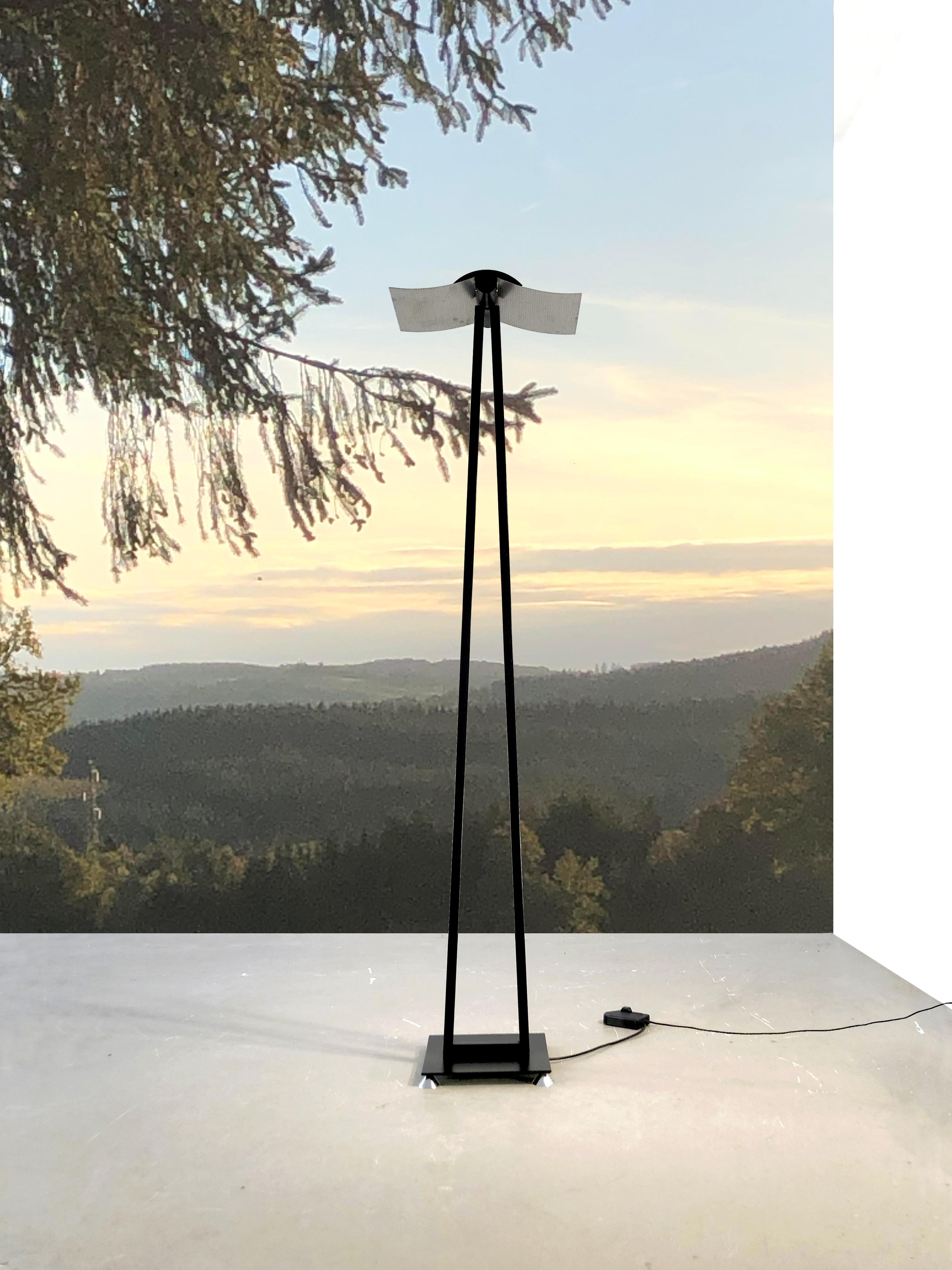 Postmoderne Lampadaire RADICAL Minimal POST-MODERN de VERRE LUMIERE, France 1980 en vente