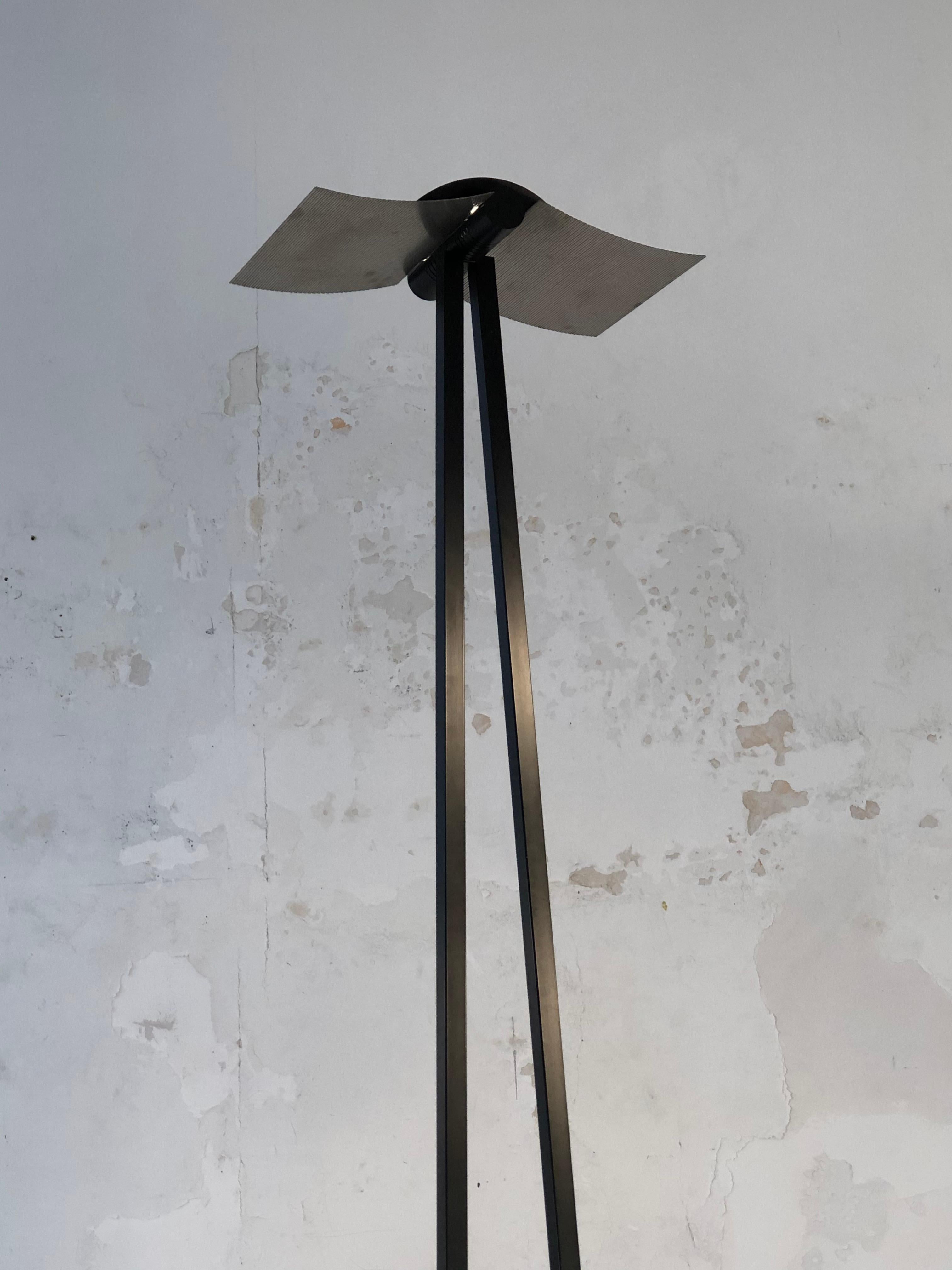 Français Lampadaire RADICAL Minimal POST-MODERN de VERRE LUMIERE, France 1980 en vente
