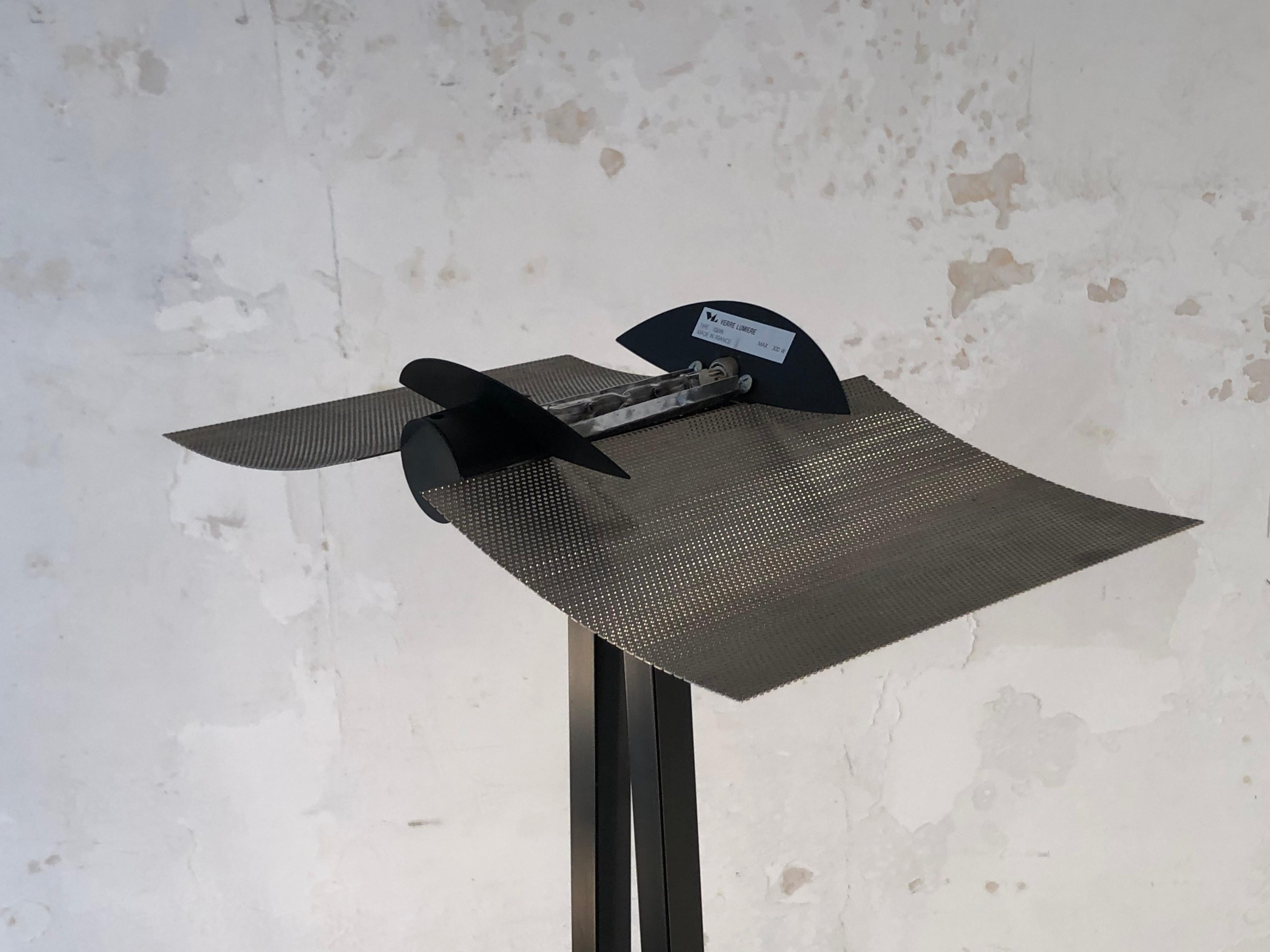 Lampadaire RADICAL Minimal POST-MODERN de VERRE LUMIERE, France 1980 en vente 2