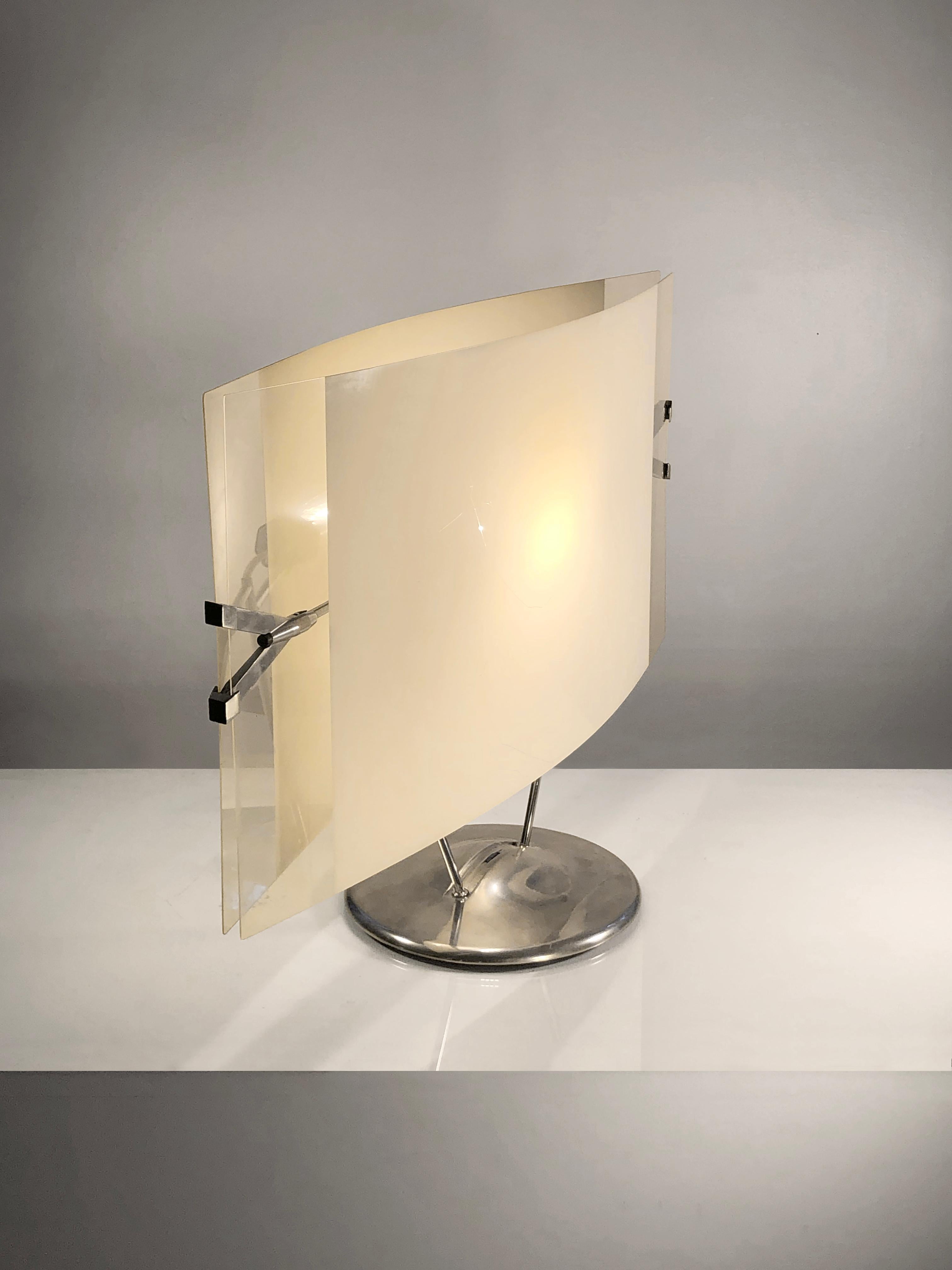 A Radical MURANO Glass TABLE LAMP par FRANCO RAGGI, par FONTANA ARTE, Italie 1970 en vente 7
