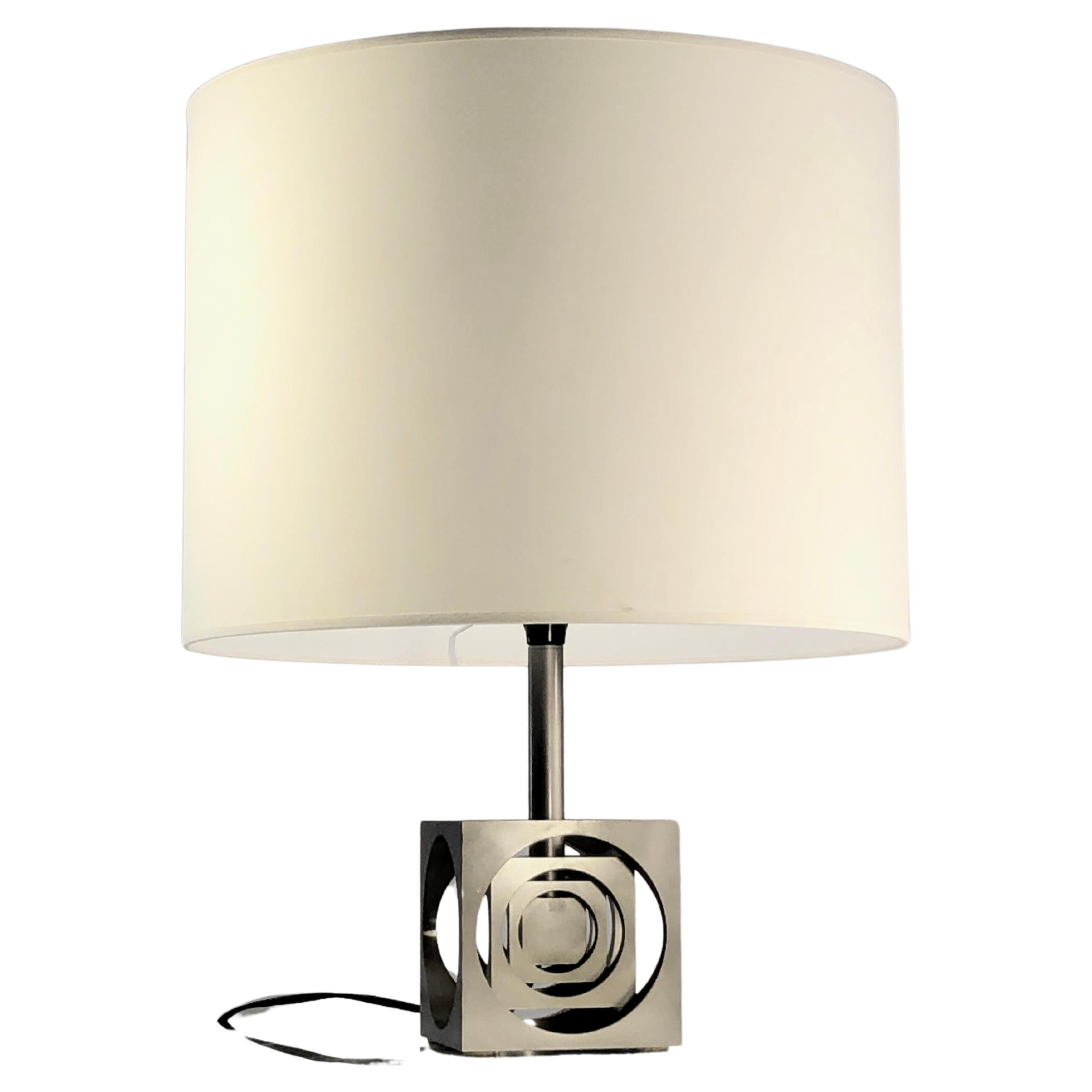 A Radical OP-ART KINETIC TABLE LAMP Sculpture by ANDRE GALATY, France 1970