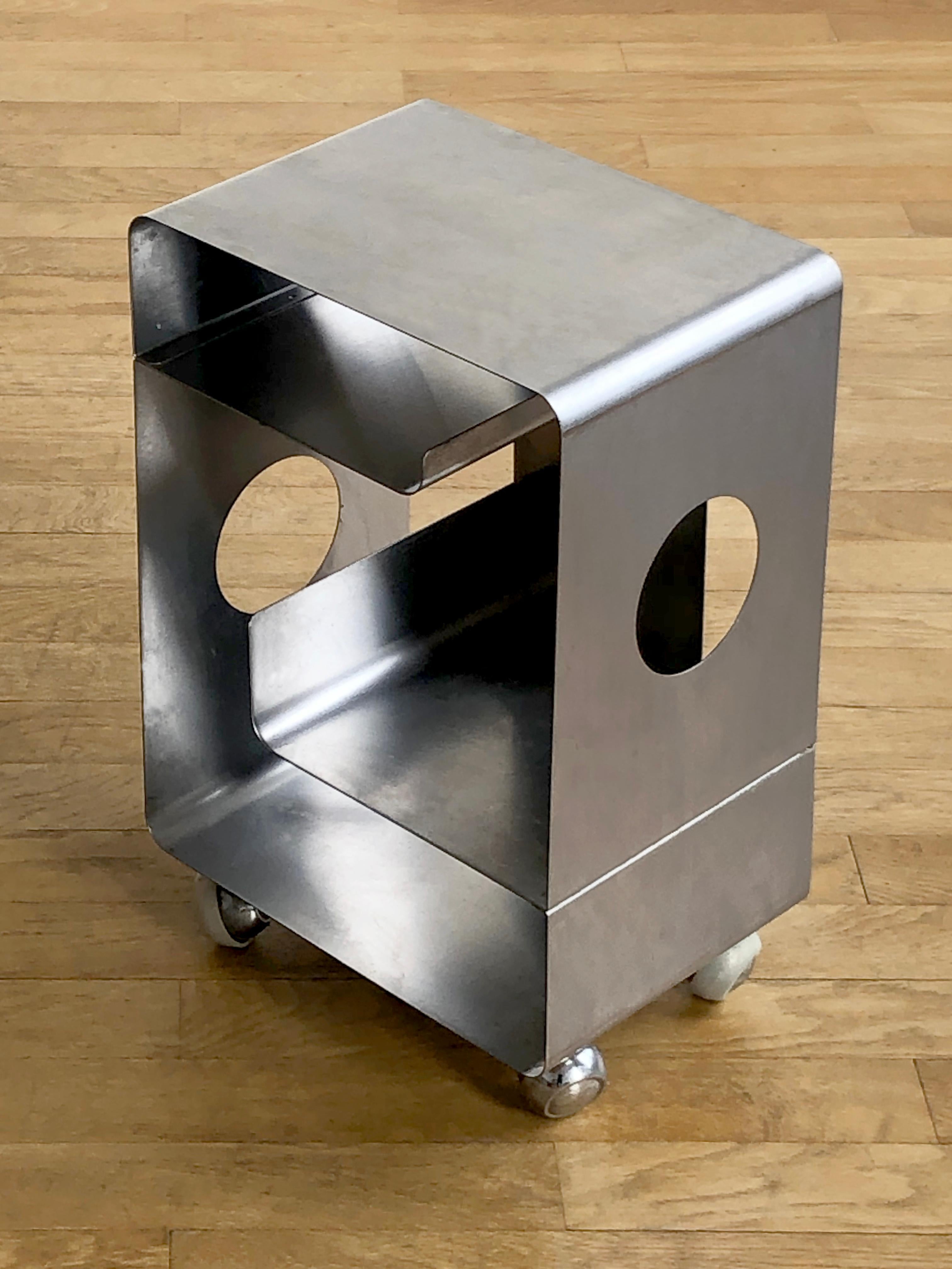 French A RADICAL POST-MODERN SIDE TABLE by FRANCOIS MONNET for KAPPA, France 1970 For Sale