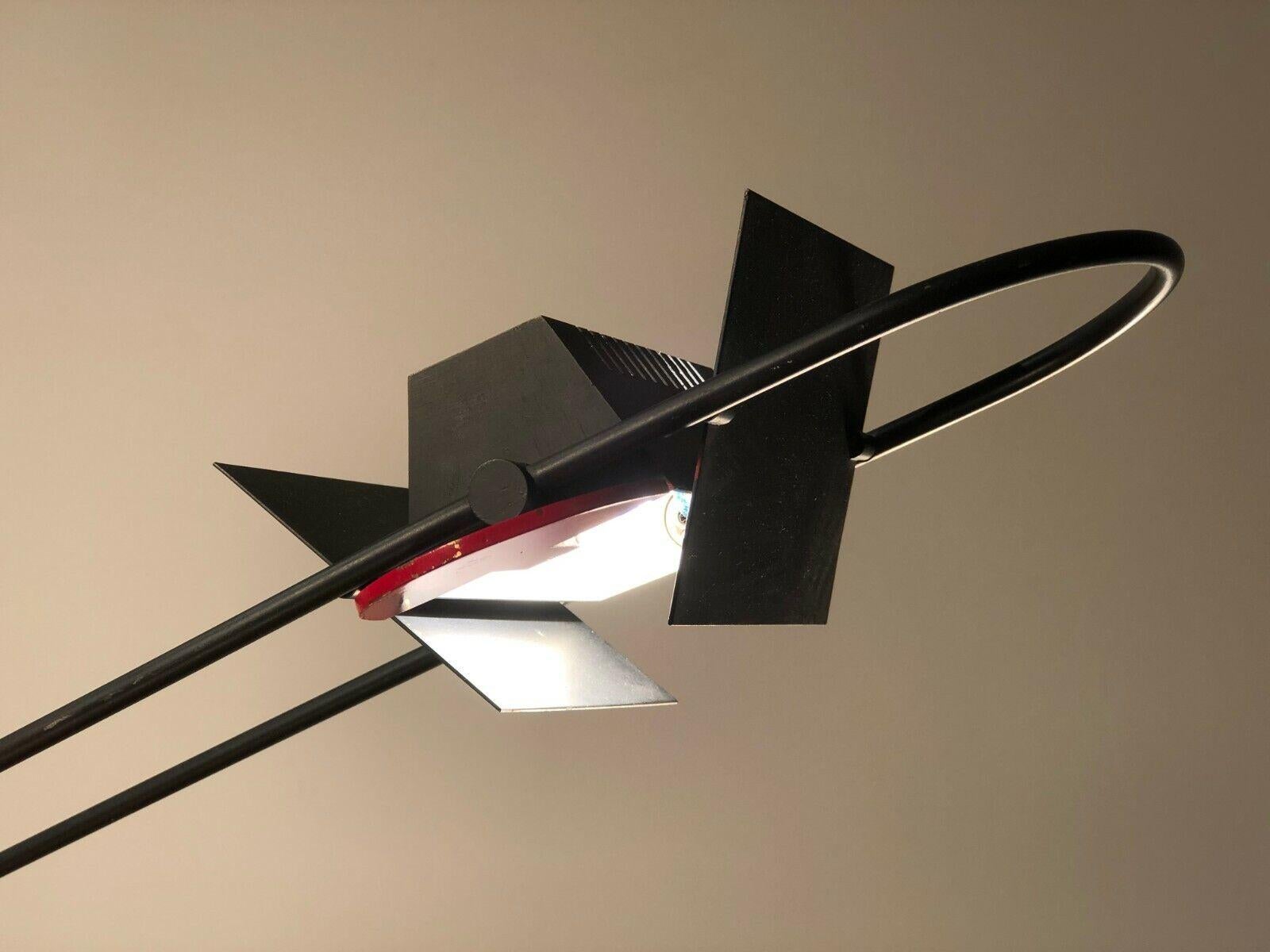 A RADICAL POST-MODERN TABLE LAMP, by MAISON LUCIEN GAU, France 1980 For Sale 5