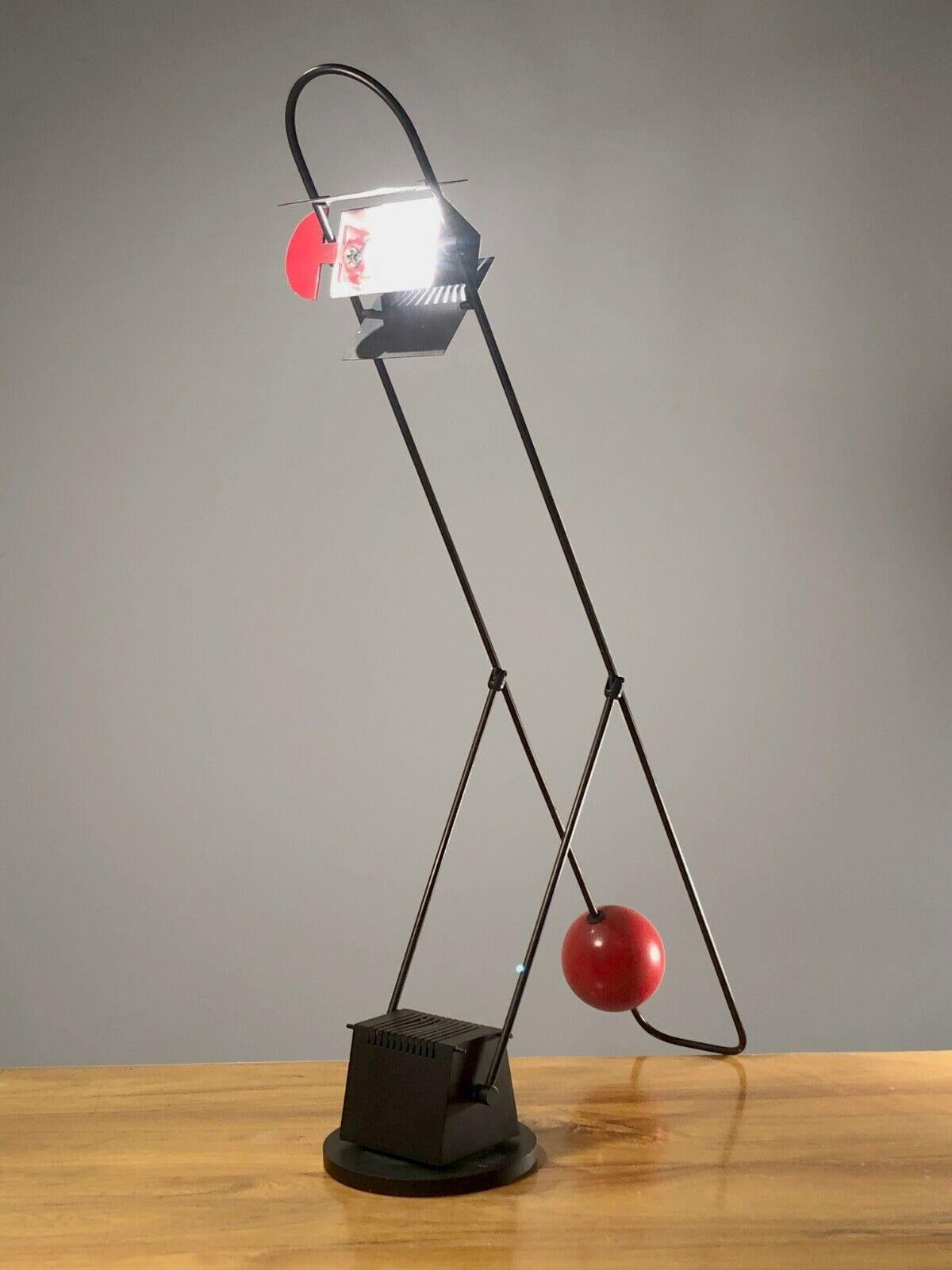 A RADICAL POST-MODERN TABLE LAMP, by MAISON LUCIEN GAU, France 1980 For Sale 1