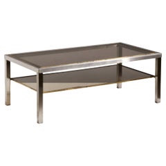 TABLE A CAFÉ RADICALE POSTMODERNE par GUY LEFEVRE pour MAISON JANSEN, France 1970