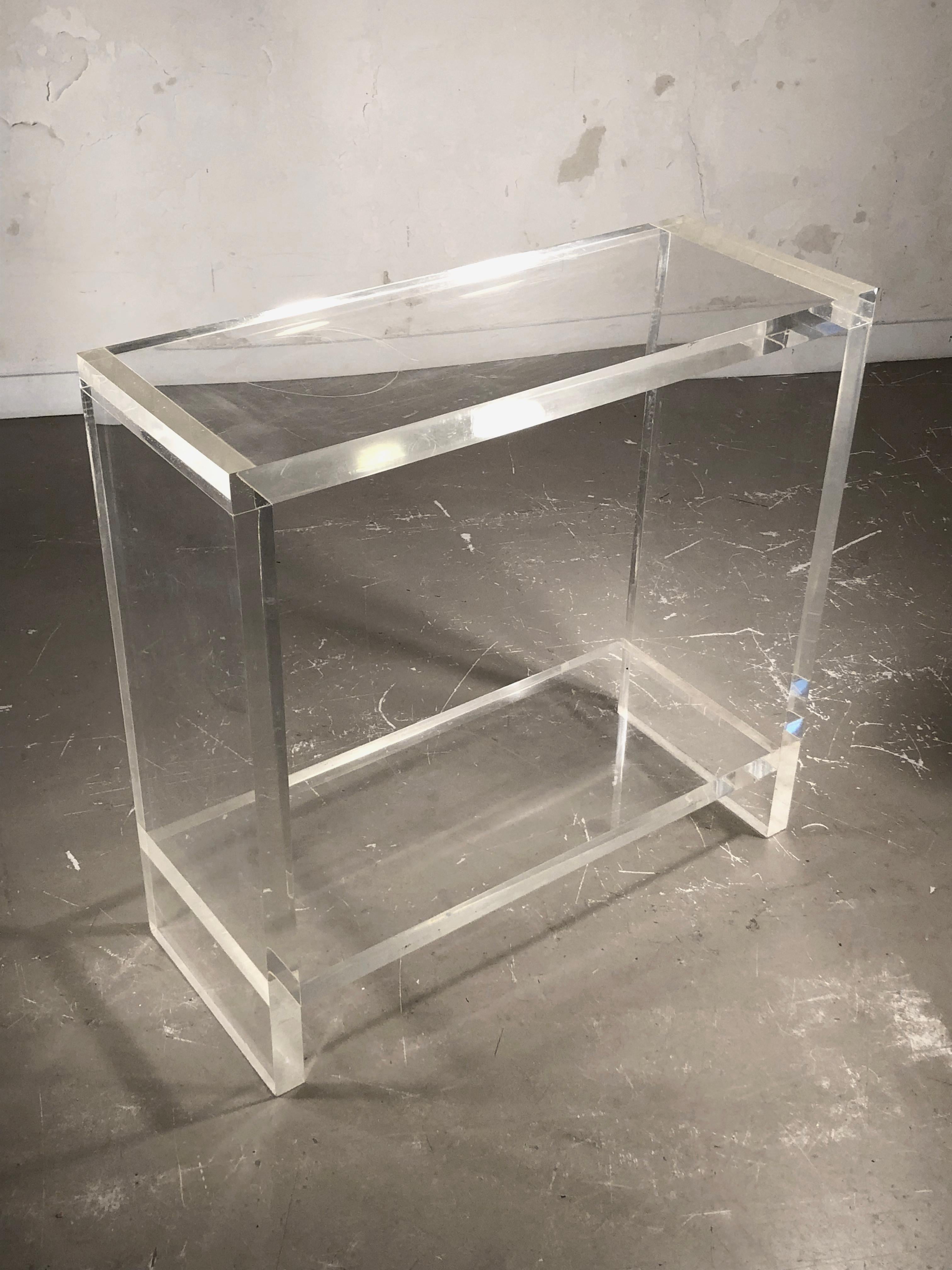 Post-Modern A RADICAL & POSTMODERN Lucite CONSOLE, France 1970 For Sale