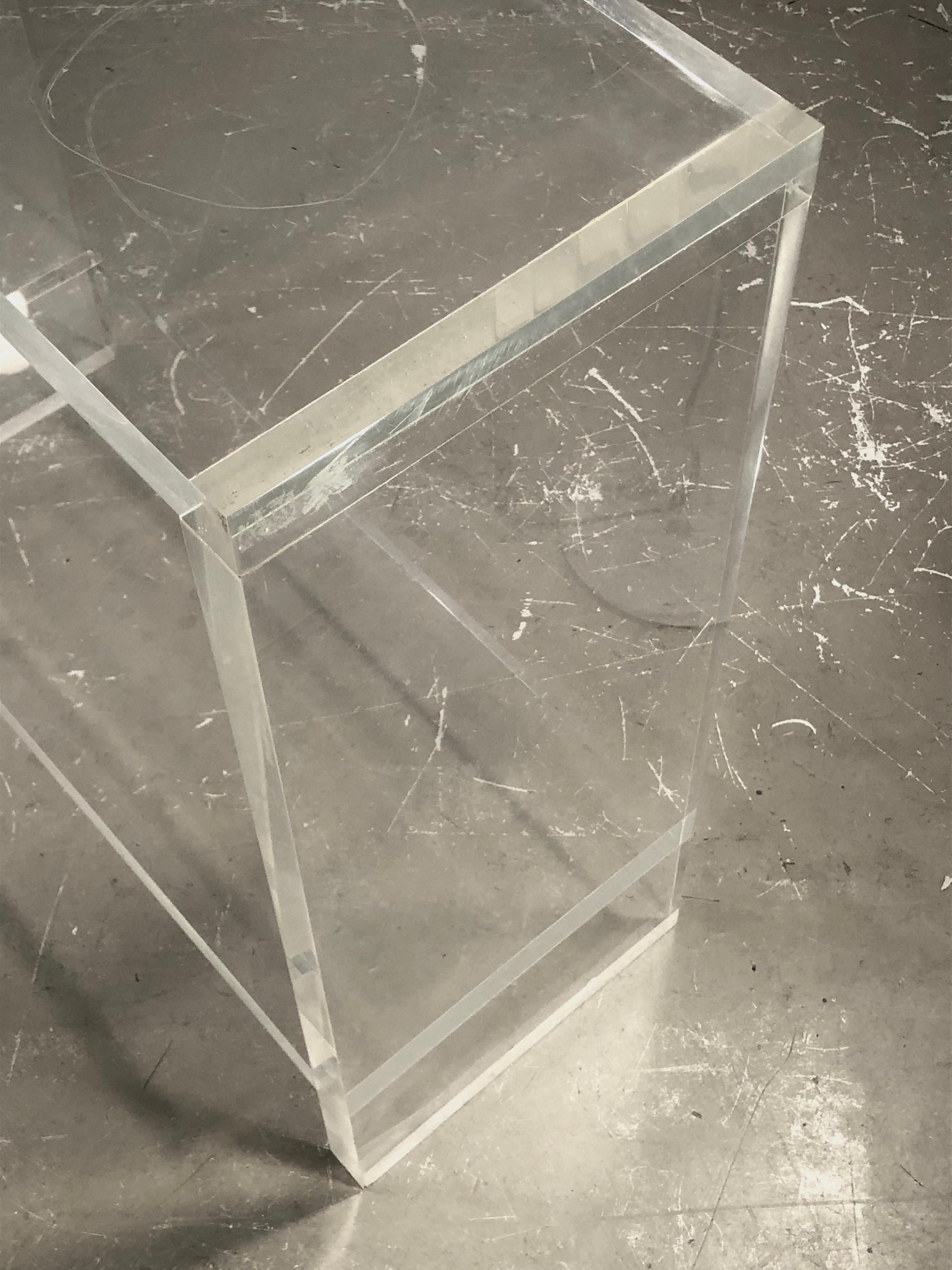 A RADICAL & POSTMODERN Lucite CONSOLE, France 1970 For Sale 1
