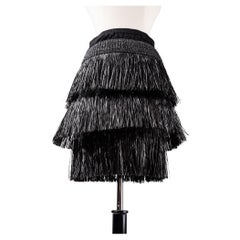 A Rafia Mini Skirt by Yves Saint Laurent - African Collection Circa 1967