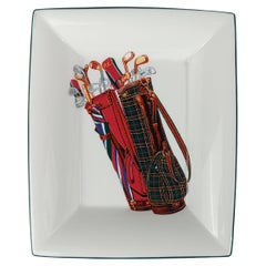 Retro A Ralph Lauren Ashtray Golf Series by Wedgwood in Bone China, England, 90s 