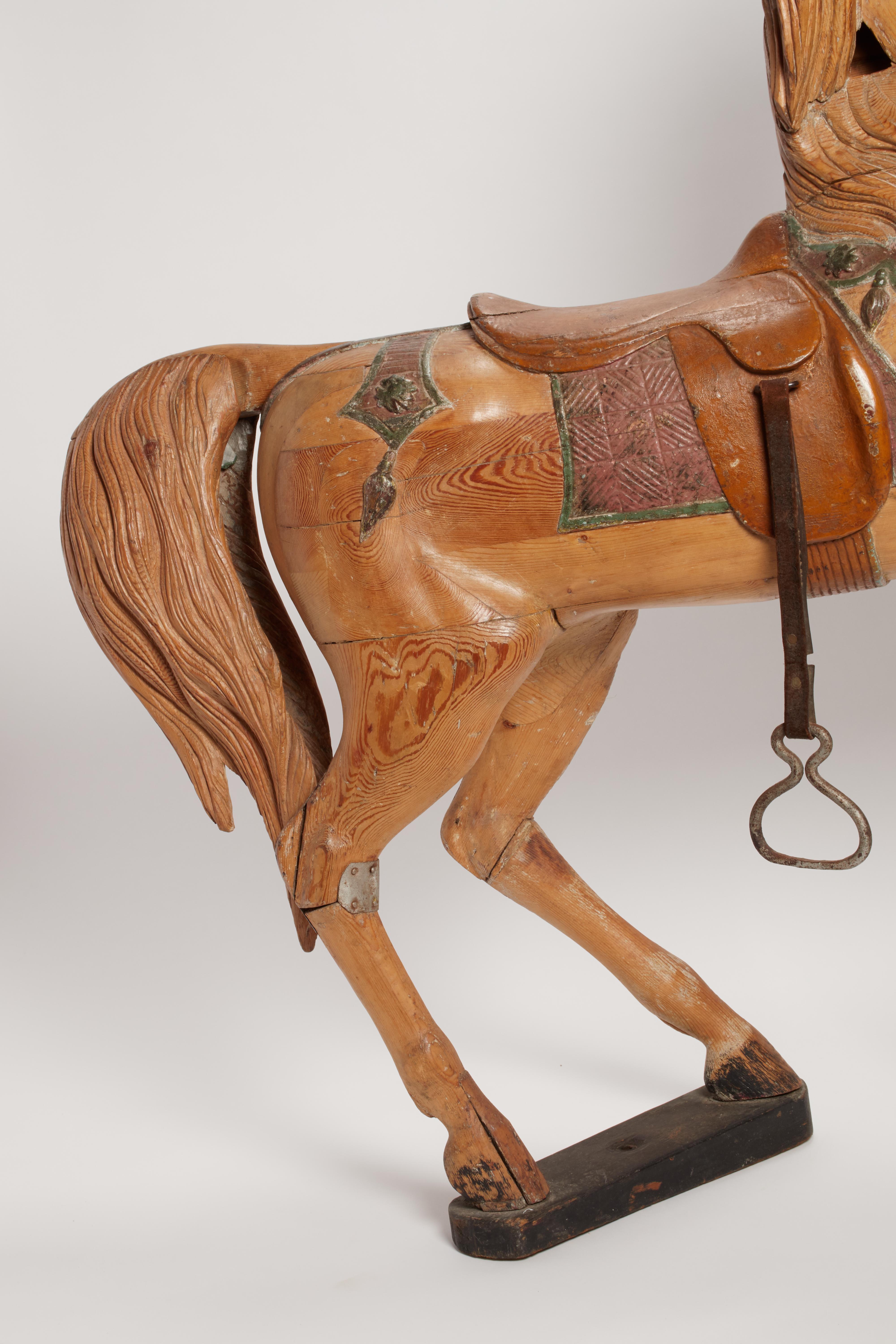 French Rampant Carousel Horse, France, End of 19th Century
