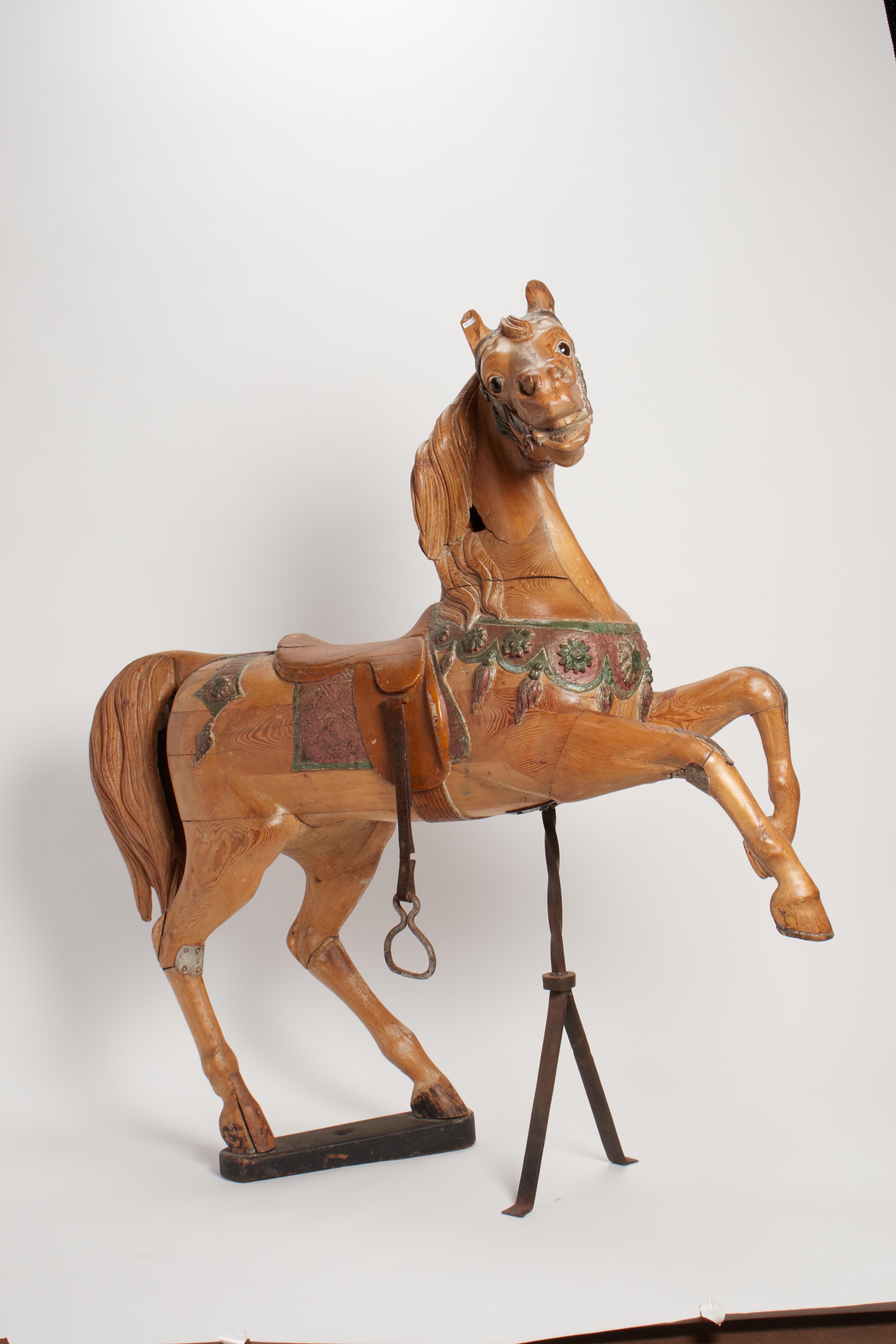 Rampant Carousel Horse, France, End of 19th Century In Good Condition In Milan, IT