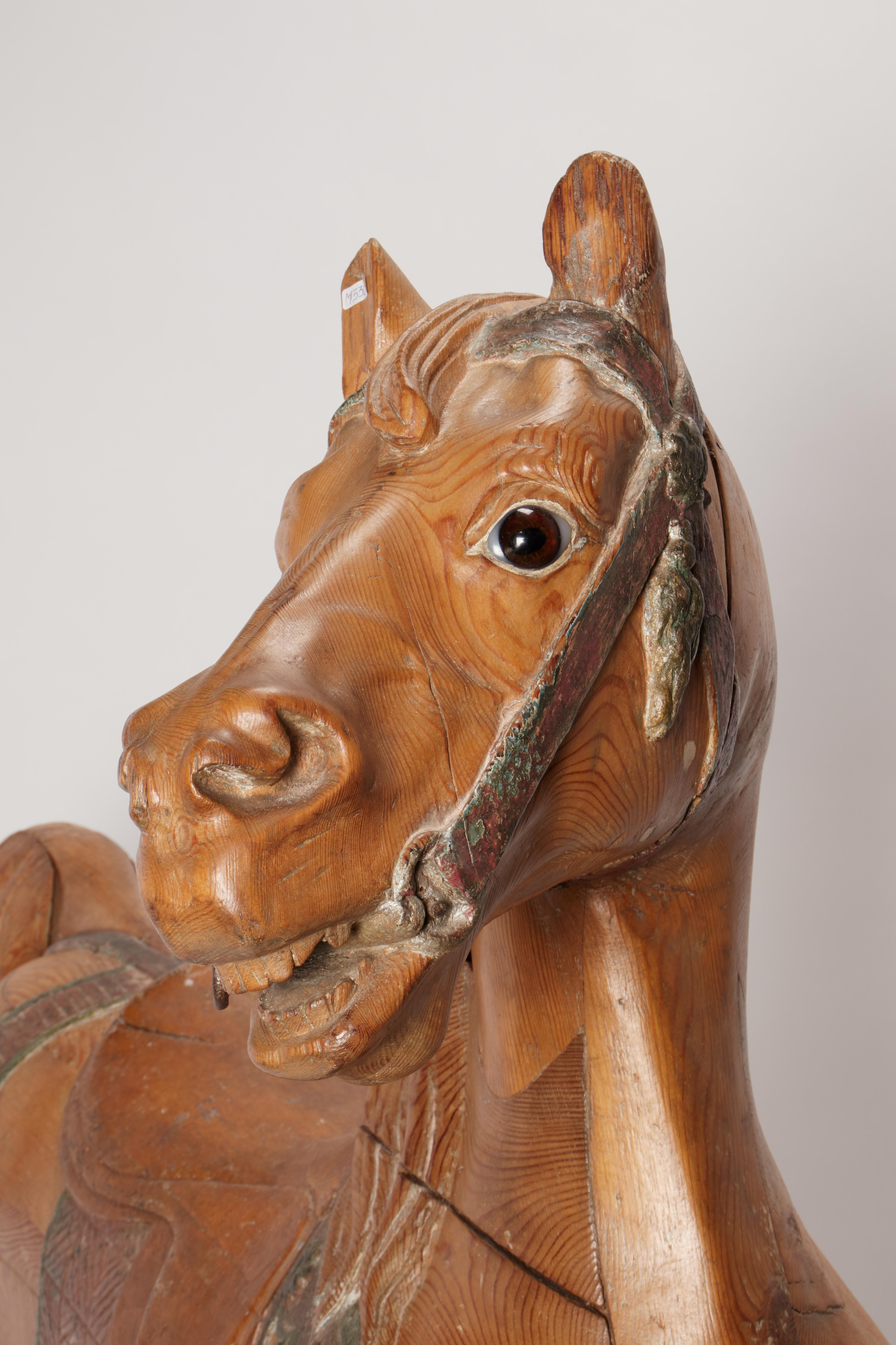 Late 19th Century Rampant Carousel Horse, France, End of 19th Century