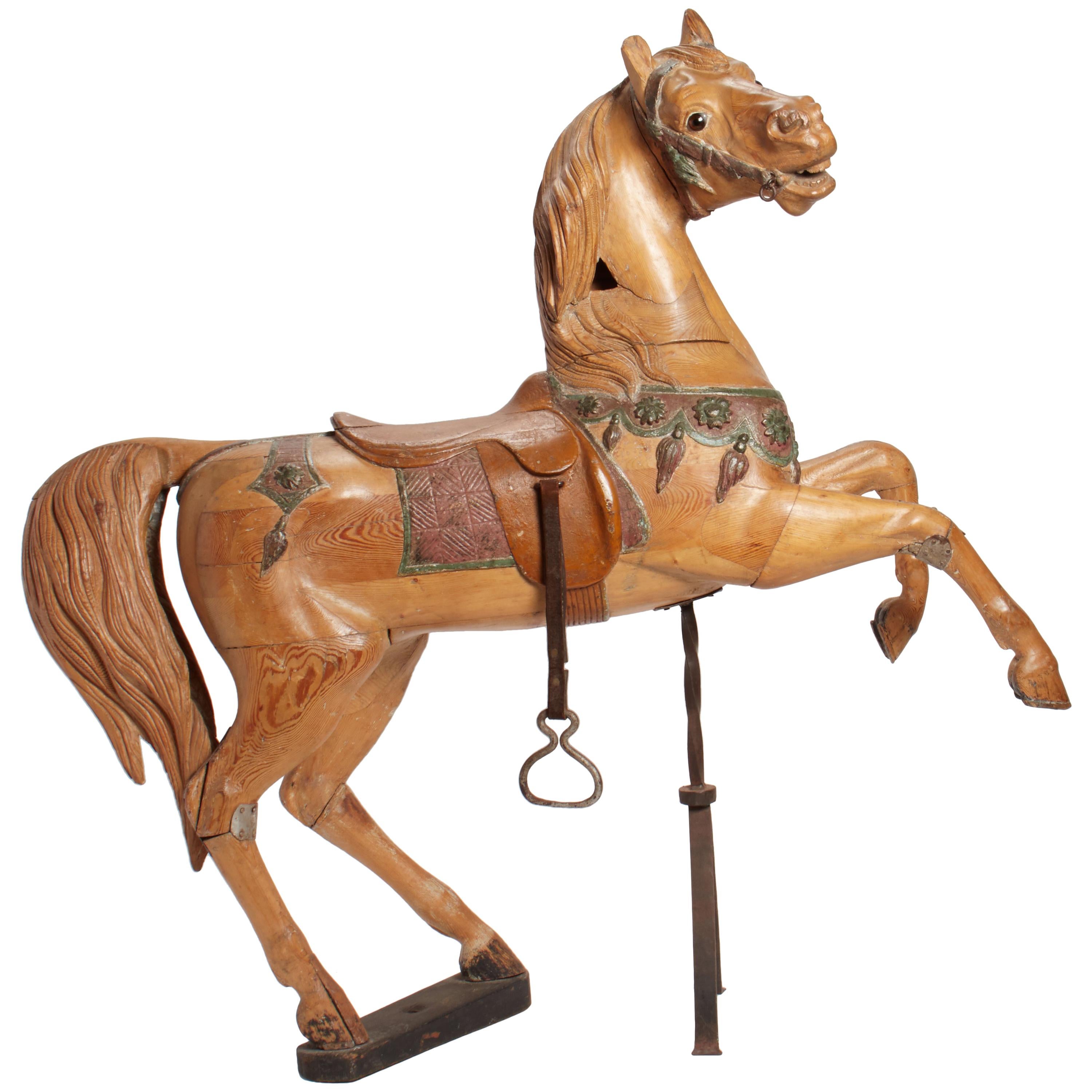 Rampant Carousel Horse, France, End of 19th Century