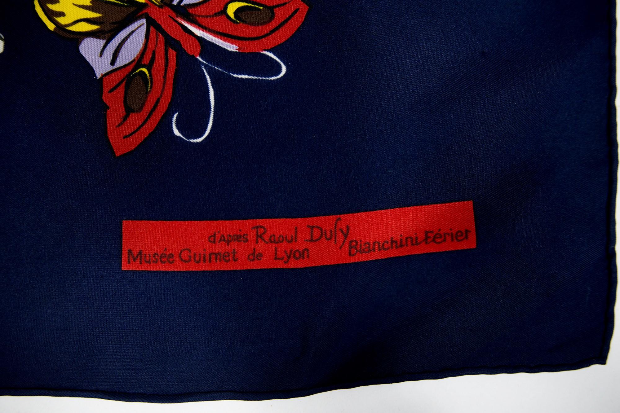 Noir  Un carré de soie Raoul Dufy, Bianchini-Férier Circa 1990/2000 en vente