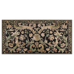 A Rare 17/18 C. North Italian Scagliola Panel with Parrots, Peacocks, & Flowers
