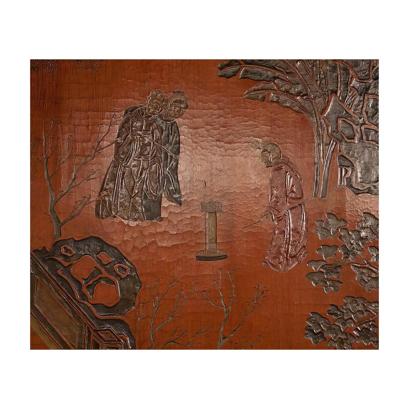 Chinoiserie Rare 17th Century 12 Panel Chinese Coromandel Screen