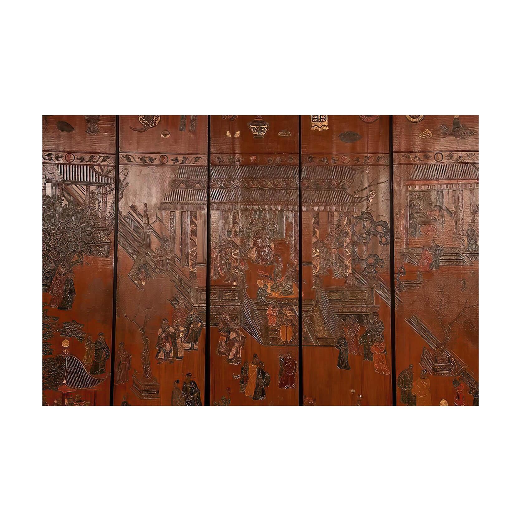 Rare 17th Century 12 Panel Chinese Coromandel Screen 1