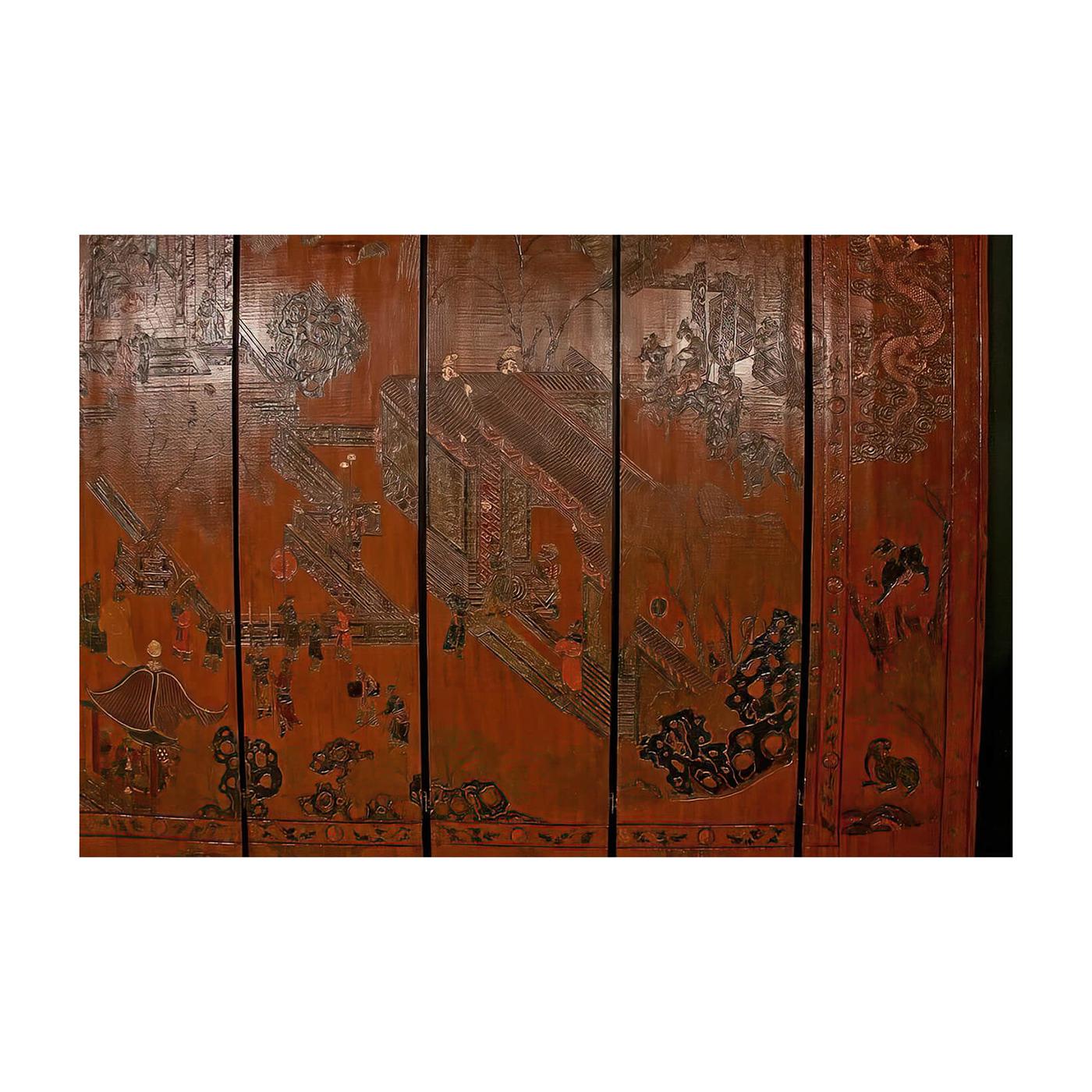 Rare 17th Century 12 Panel Chinese Coromandel Screen 2