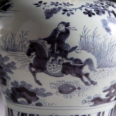 Rare 17th Century Delft Vase as a Table Lamp with Giltwood Base