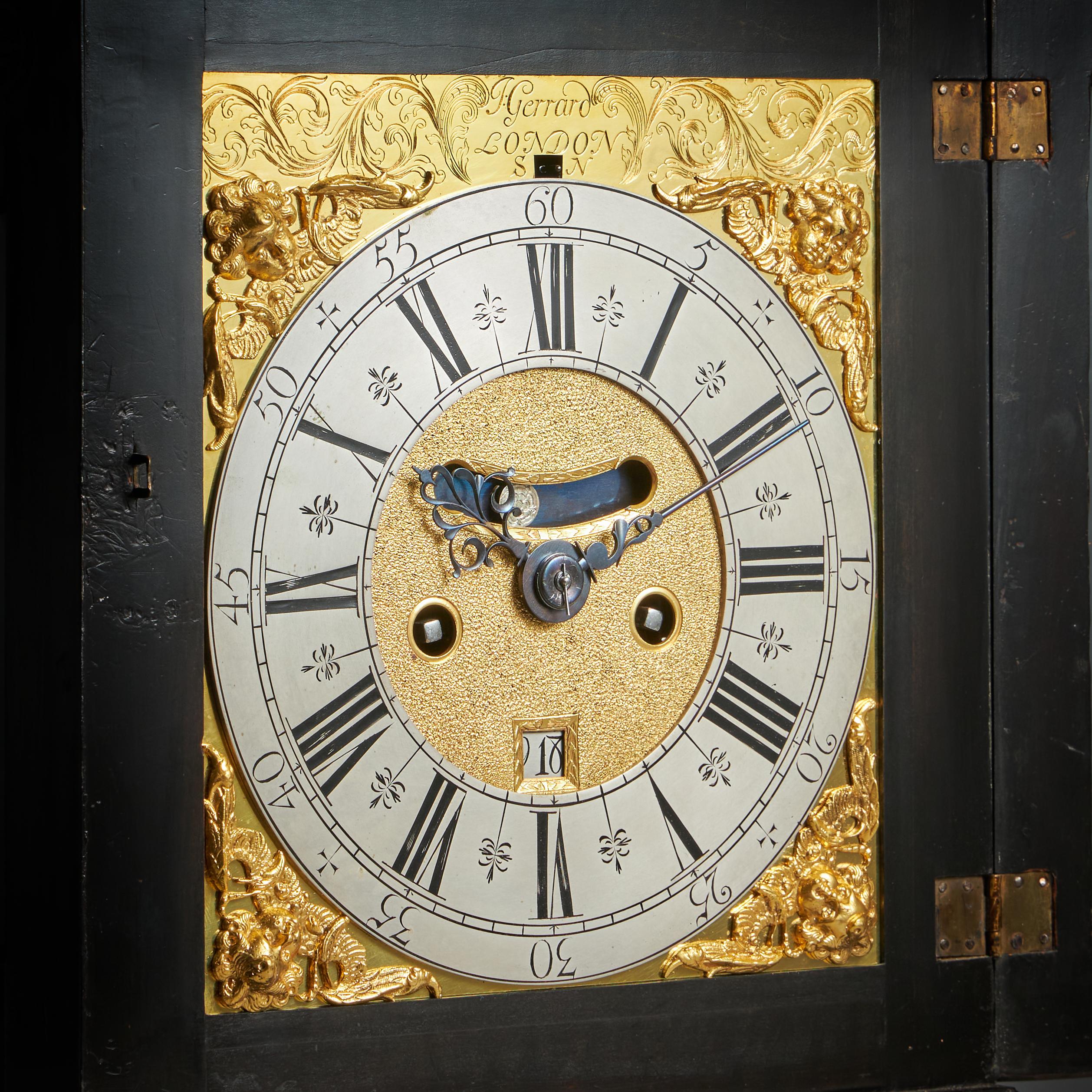 A rare 17th century English eight-day spring-driven table clock by J Gerrard For Sale 2