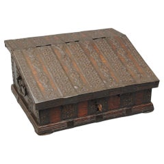 A Rare 17th Century Iron Bound Oak Strong Box