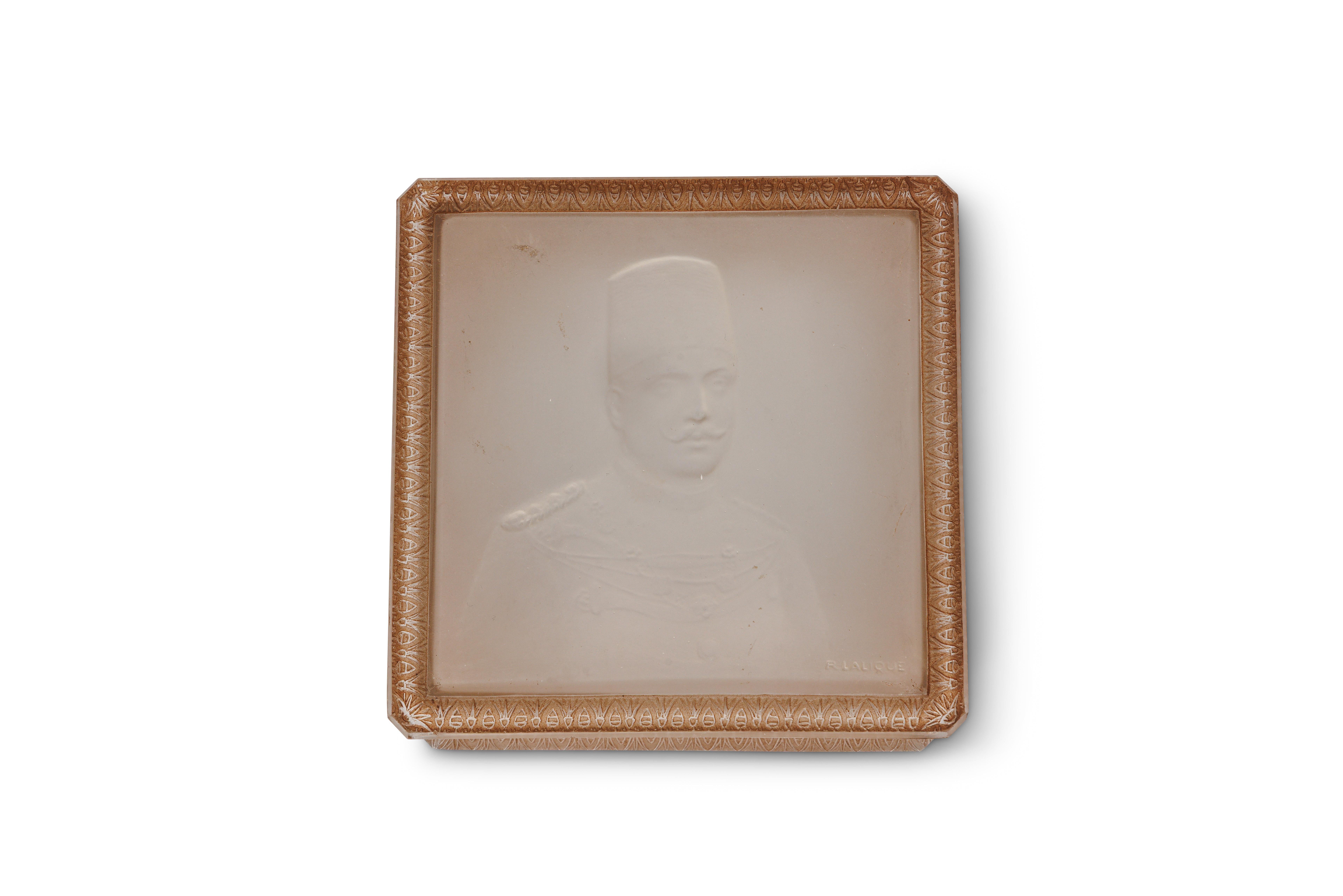 French A Rare 1924 'King Fouad I' Box by René Lalique For Sale