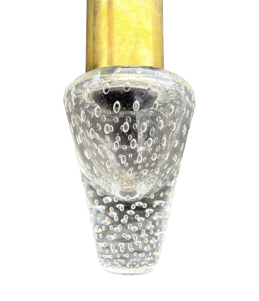 A rare 1950s Murano glass pendant light by Gino Sarfatti and Archimede Seguso For Sale 3