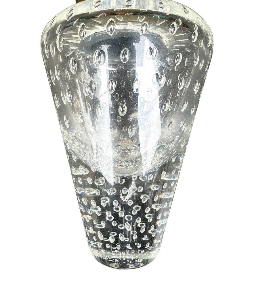 Brass A rare 1950s Murano glass pendant light by Gino Sarfatti and Archimede Seguso For Sale