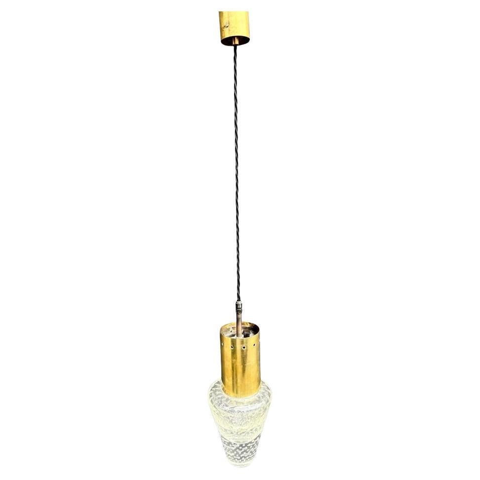 A rare 1950s Murano glass pendant light by Gino Sarfatti and Archimede Seguso For Sale