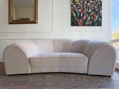 A Rare 1970's Croissant Sofa in the Manner of Raphael Raffel