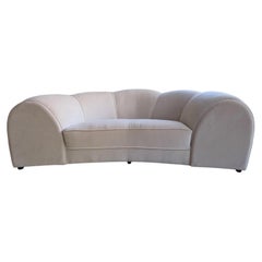 A Rare 1970's Croissant Sofa in the Manner of Raphael Raffel
