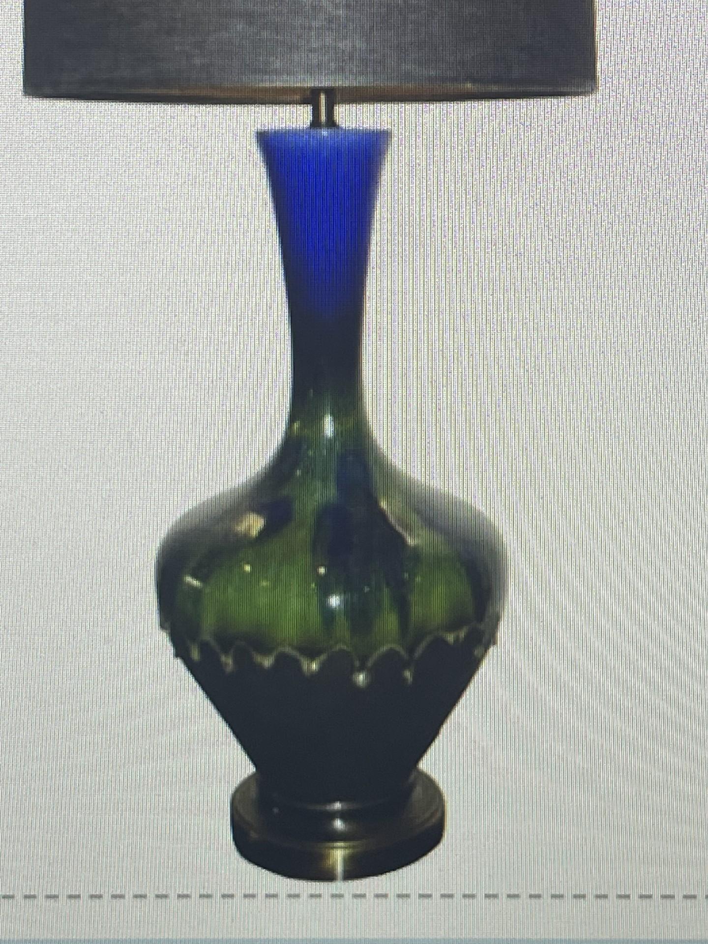 A  Rare 1970s Studio Graphite & Ceramic Tall Table Lamp For Sale 1
