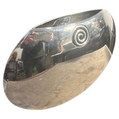 A Rare 1980s Minimalist Silver Plated Vase by Lino Sabattini