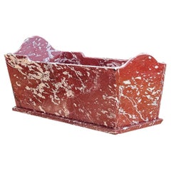 Antique A Rare 19th C French 'Belgian Rouge' Marble Bath