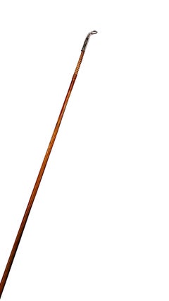 A Rare 19th Century Carved Bamboo Walking Stick Which Extends To A Fishing Rod