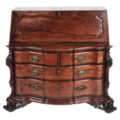 A rare 19th century  Dom José I style secretary desk / chest of drawers