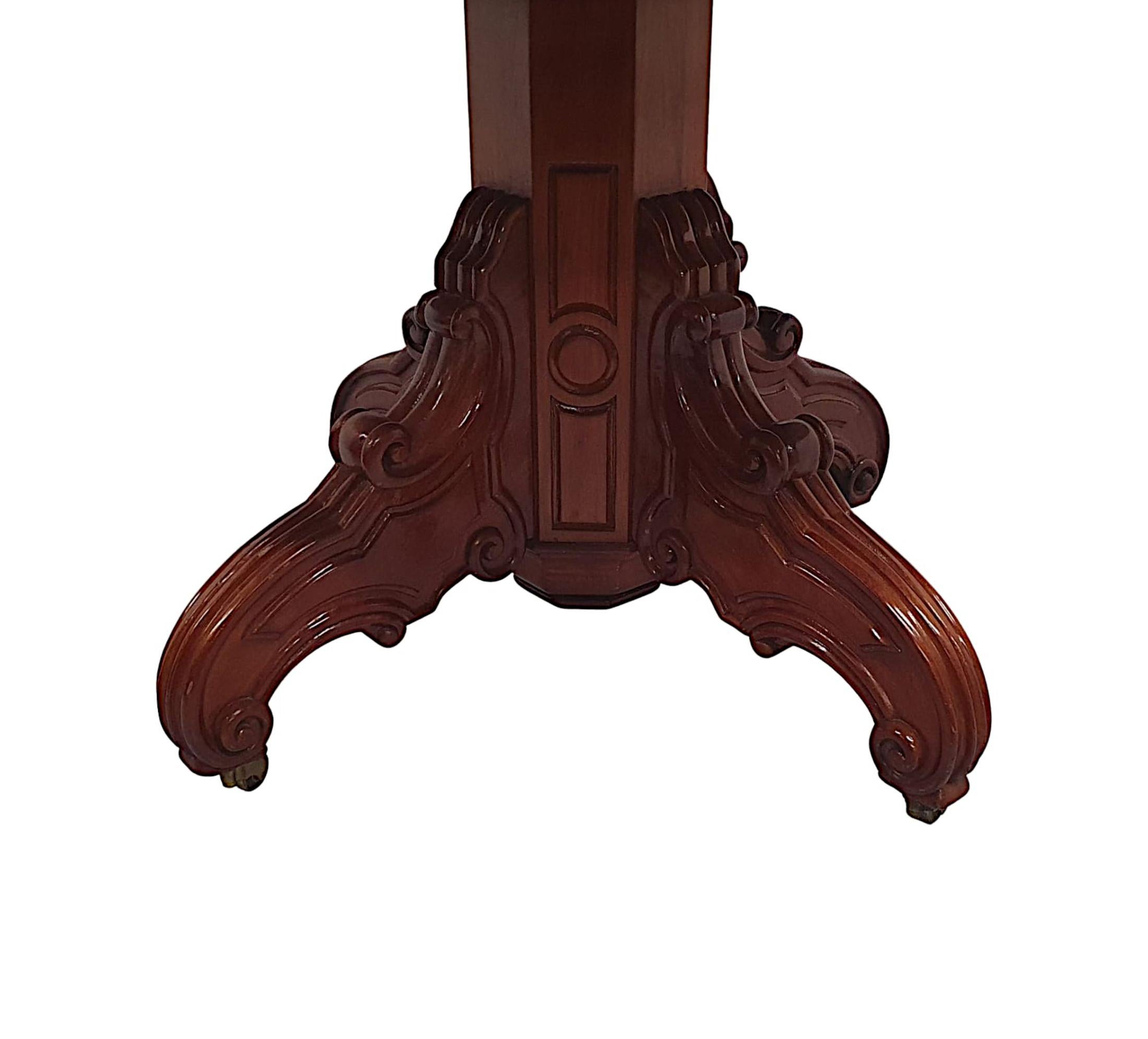 A Rare 19th Century Figured Mahogany Oval Drum Table  For Sale 2