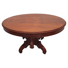 A Rare 19th Century Figured Mahogany Oval Drum Table 