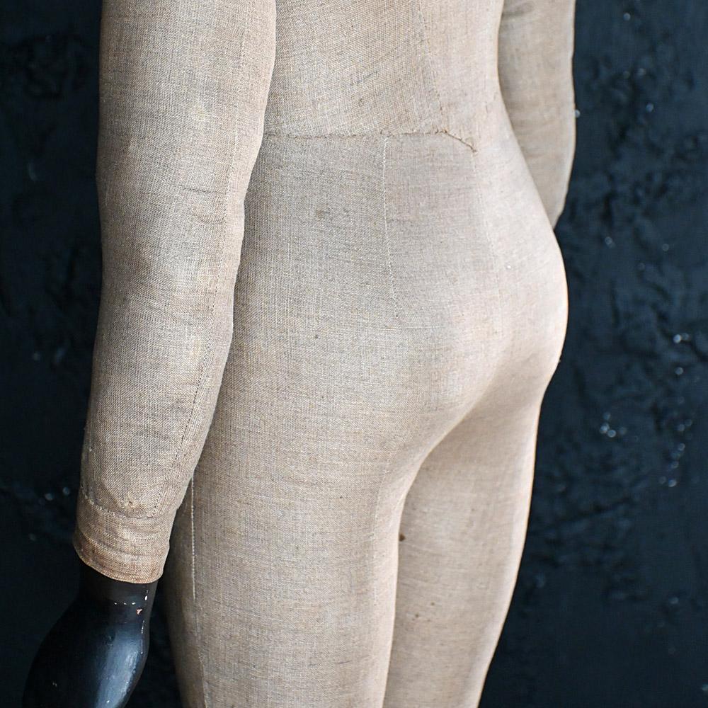 Linen Rare 19th Century French Shop Mannequin Display Figure 