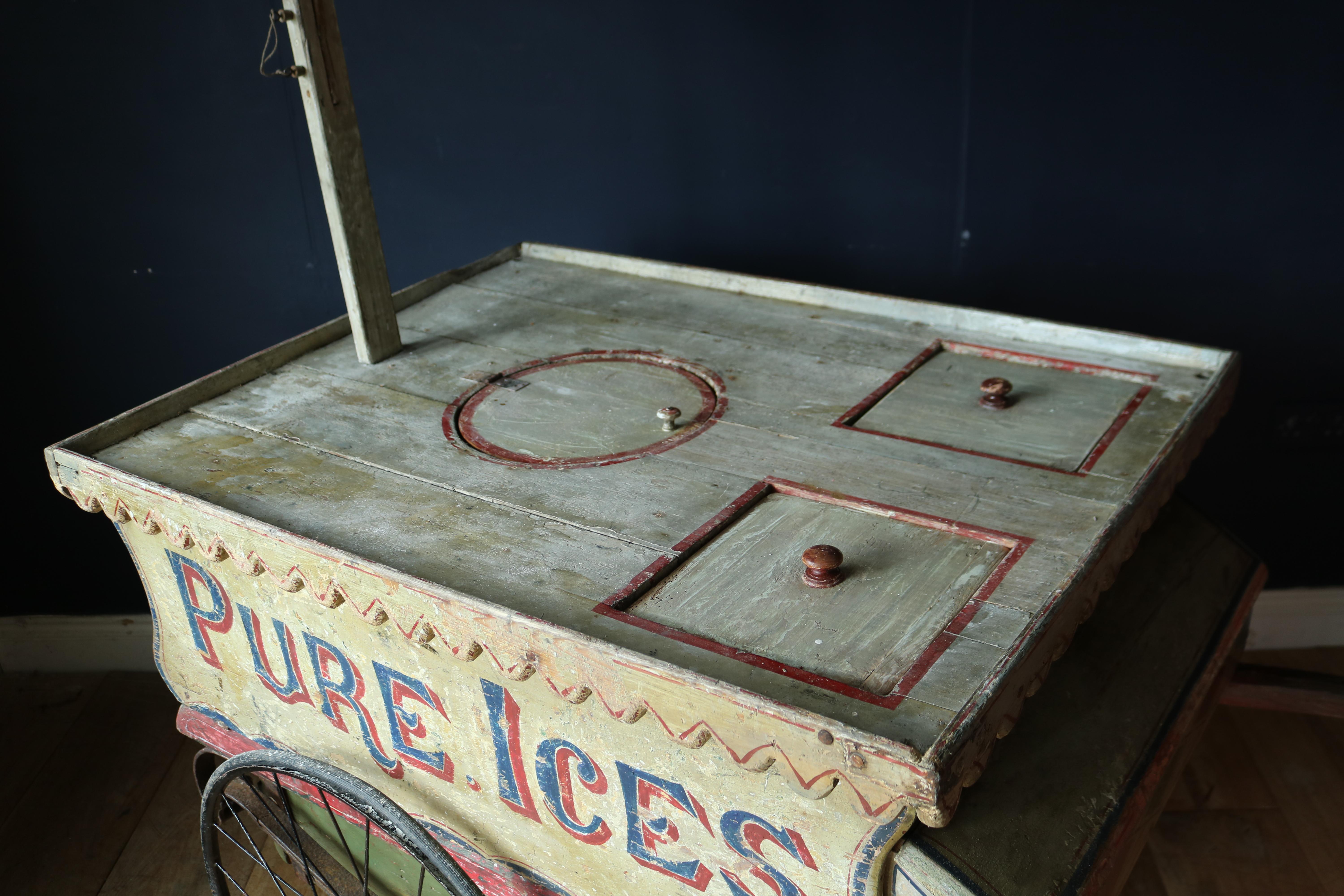 Rare 19th Century Ice Cream Cart 4