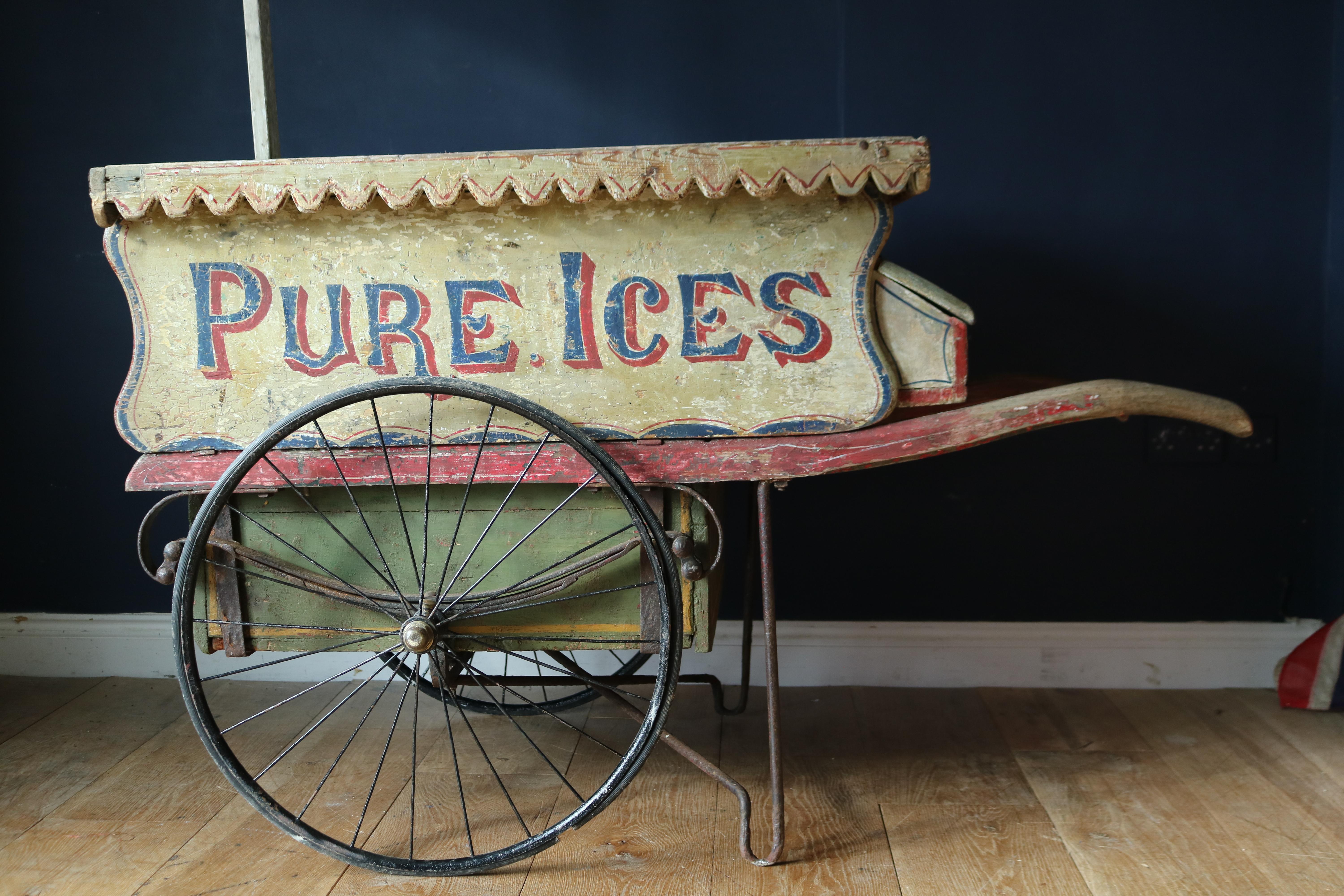 Victorian Rare 19th Century Ice Cream Cart