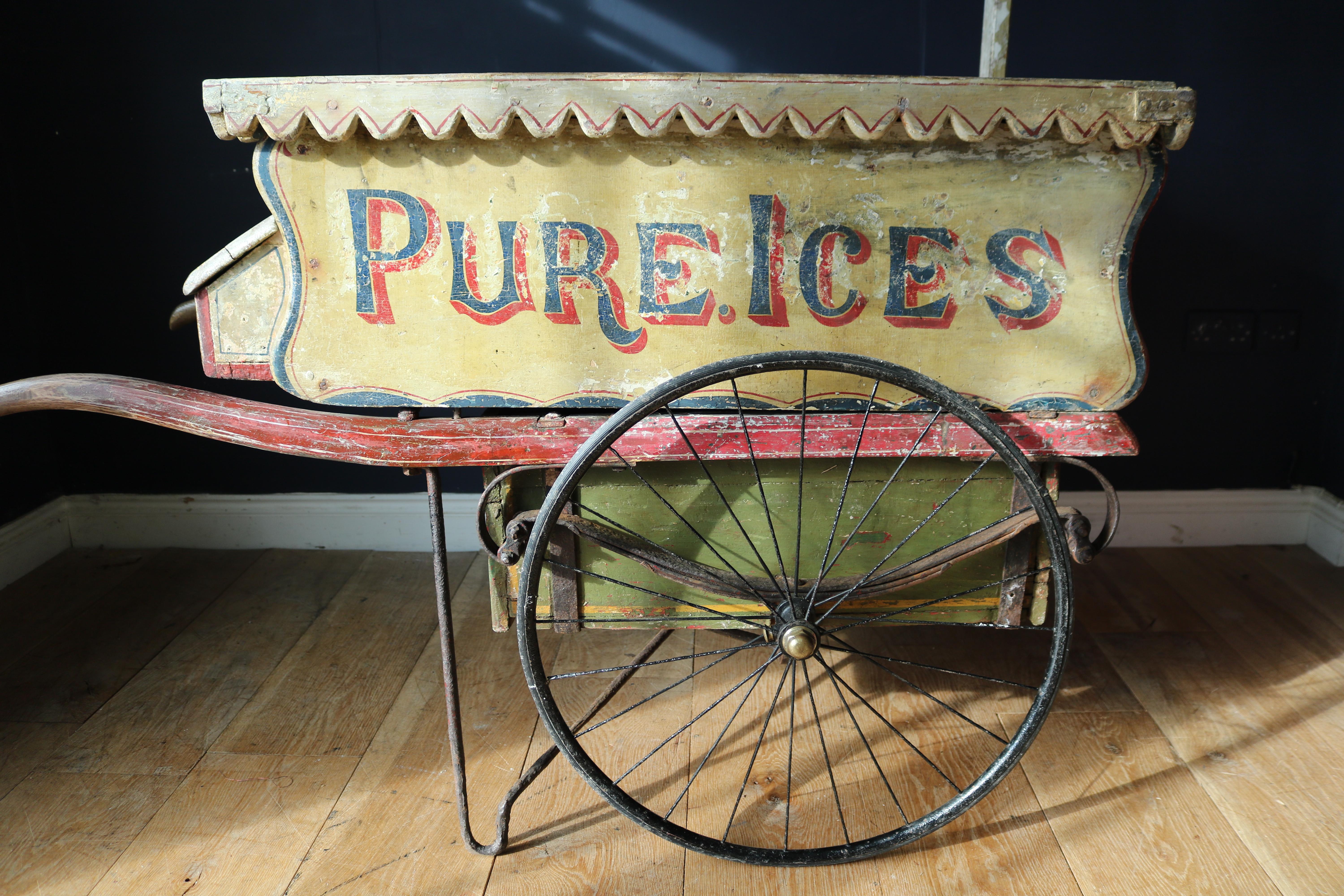 British Rare 19th Century Ice Cream Cart