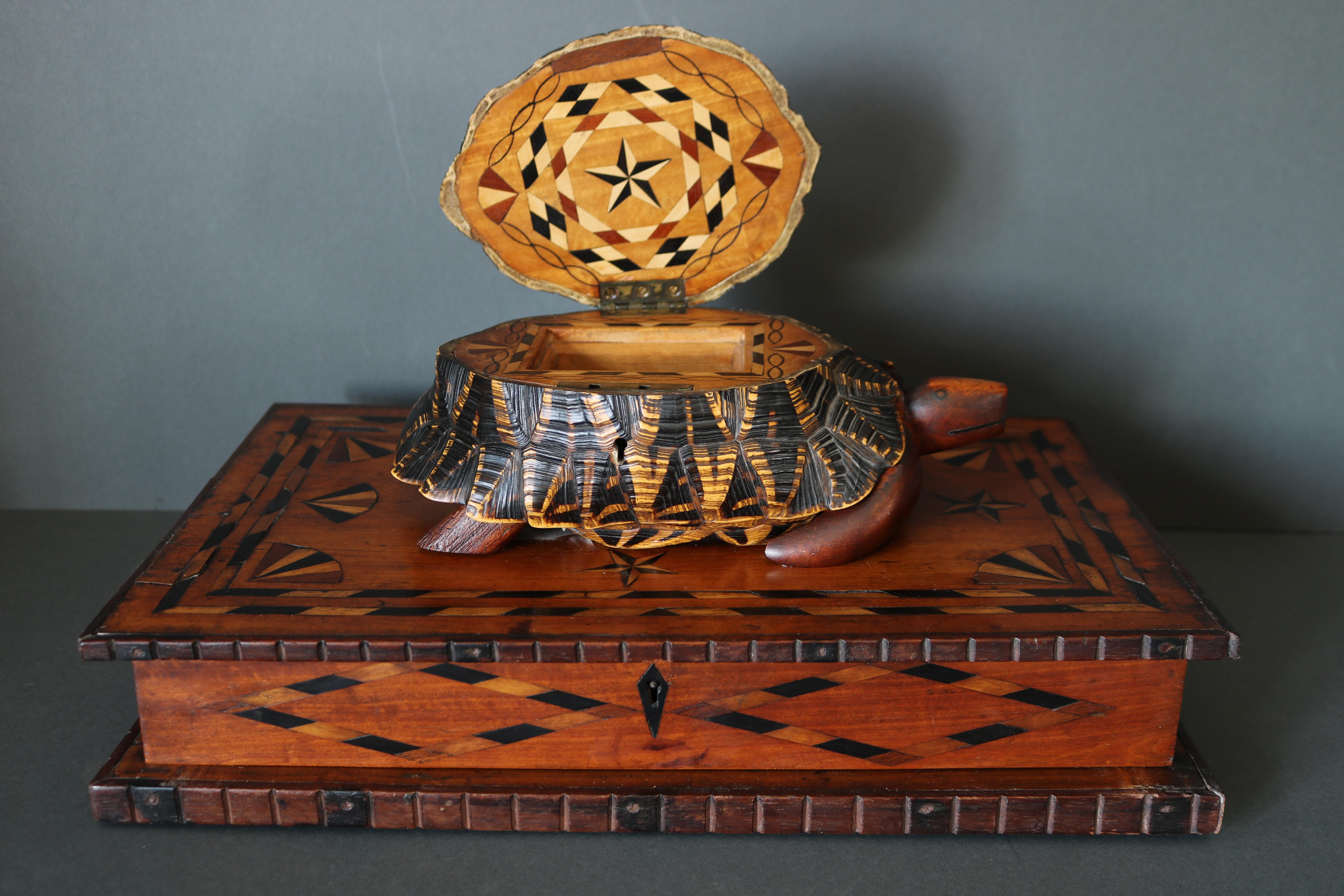 Sri Lankan Rare 19th Century Inlaid Ceylonese Tortoise Box