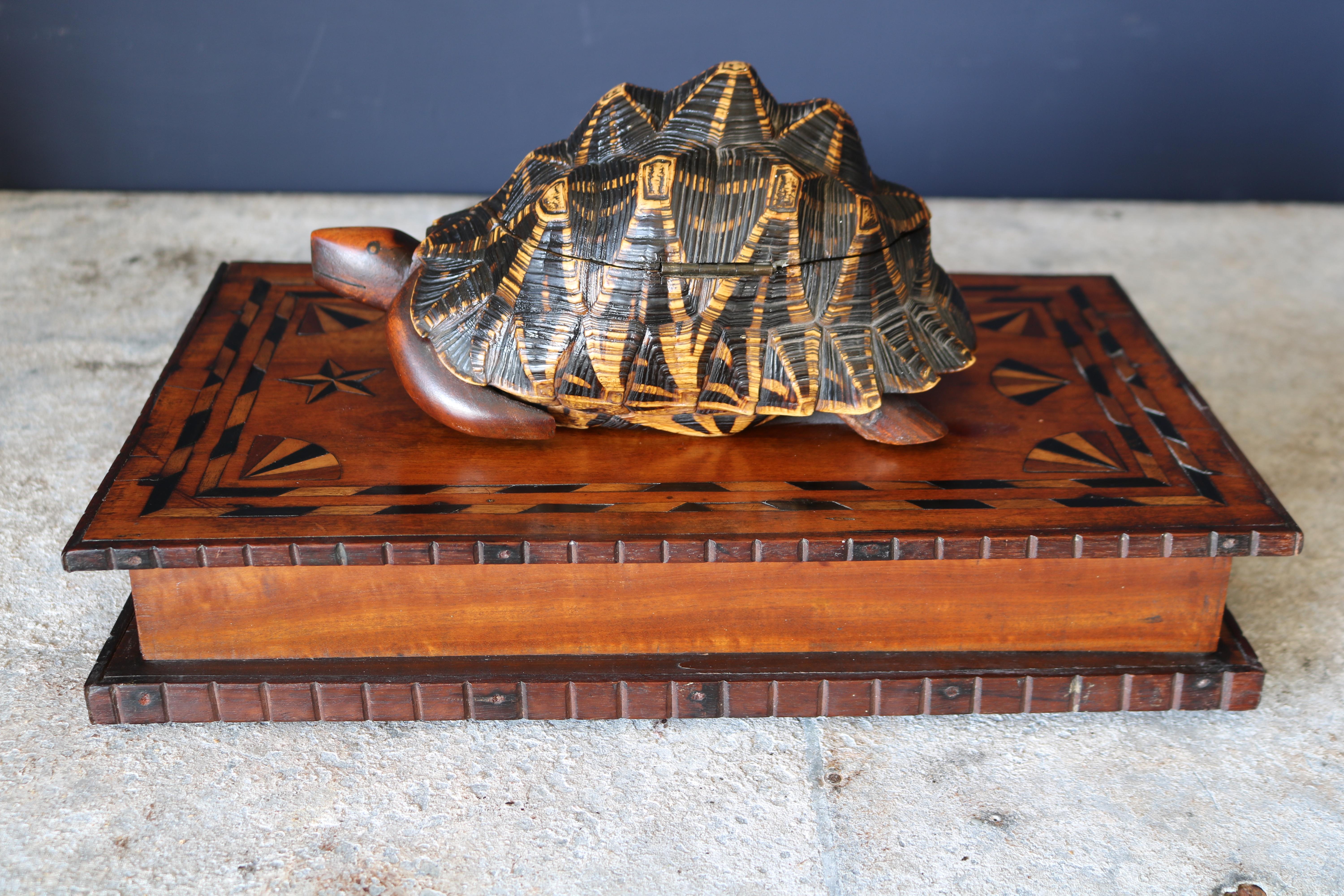Inlay Rare 19th Century Inlaid Ceylonese Tortoise Box